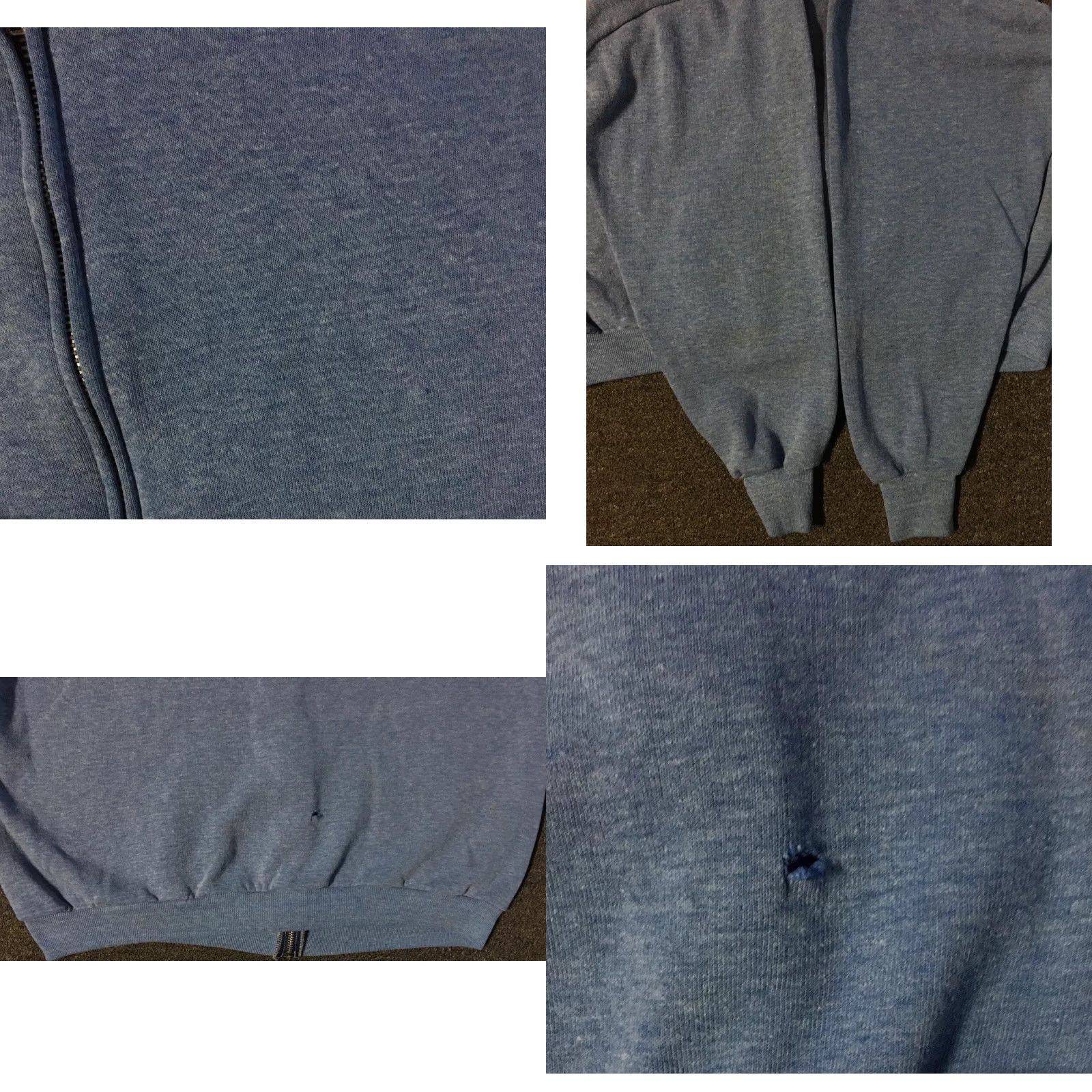 Vintage VINTAGE Trucker Hoodies Sweatshirt Zip 80s 90s Distressed Boxy Blue USA Men S Size Regular Pattern Striped Style Full Zip Size US S / EU 44-46 / 1 - 8 Thumbnail