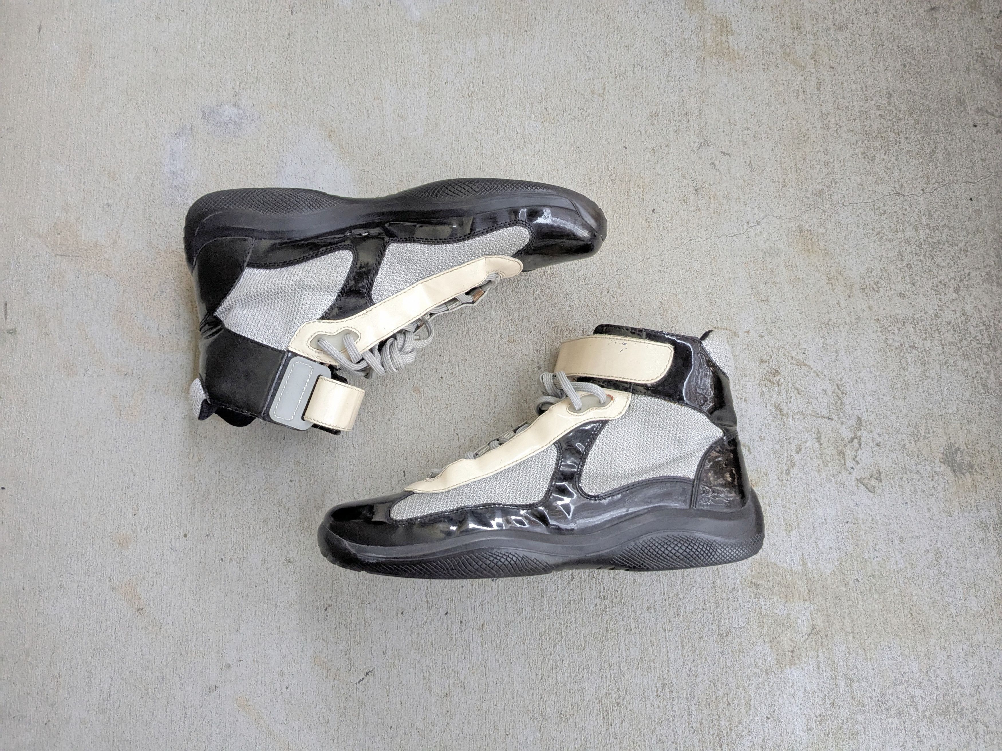 Prada Prada Sneakers Black White Patent Leather 9 High Tops Size US 9 / EU 42 - 1 Thumbnail