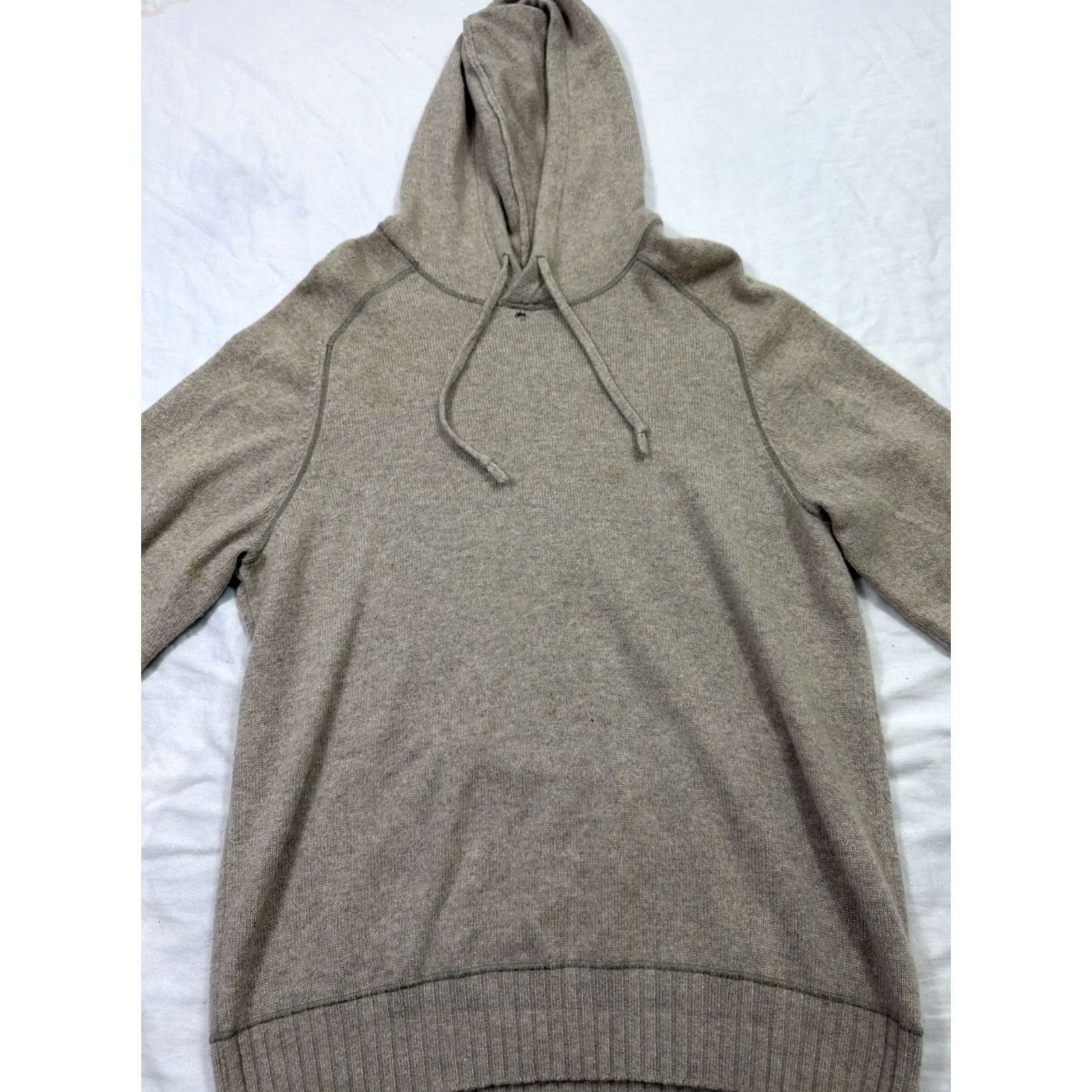 Everlane Everlane Women’s Large Pullover Hooded Sweatshirt Taupe Cashmere Beige Size L / US 10 / IT 46 - 2 Thumbnail