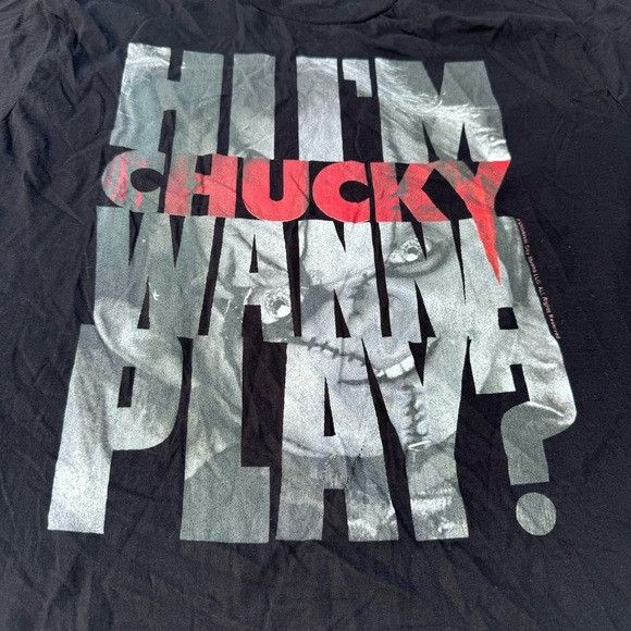 Other NEW CHUCKY HI I’M CHUCKY WANNA PLAY BLACK T-SHIRT SZ LARGE L Size US L / EU 52-54 / 3 - 3 Thumbnail
