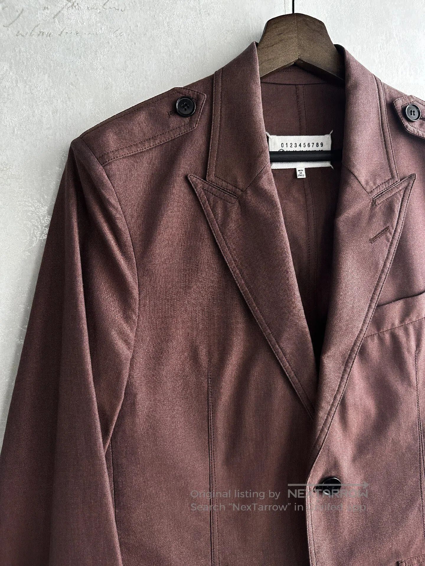 Maison Margiela Maison Margiela Gun-barred collar suit jacket| Size 46R - 1 Thumbnail