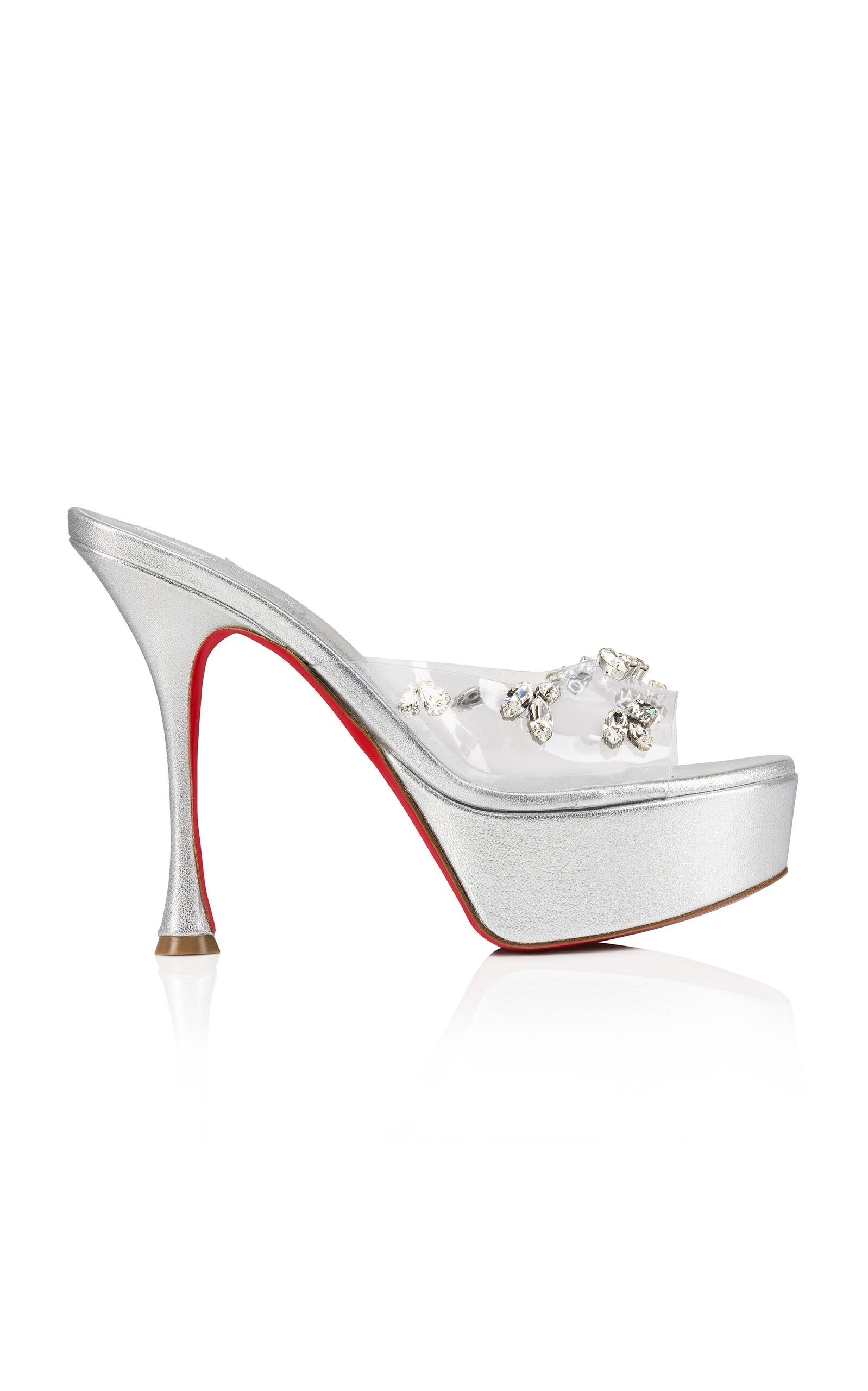Christian Louboutin oc11z0325 Degraqueen Alta 130 Pvc in Silver Size US 8 / IT 38 - 1 Thumbnail