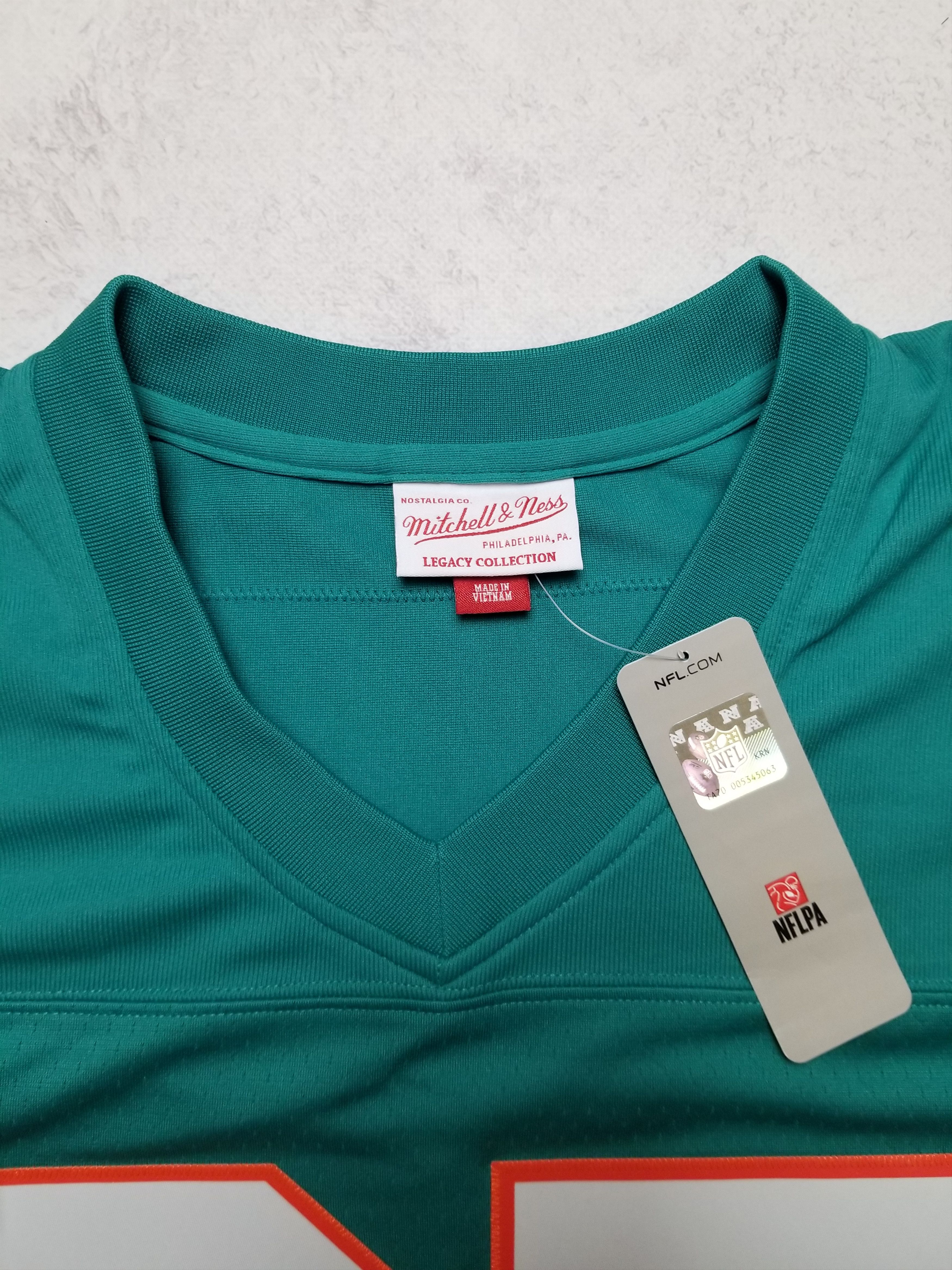 Mitchell & Ness Miami Dolphins Mark Duper #85 Aqua 1984 NFL Legacy Jersey Size US XL / EU 56 / 4 - 9 Thumbnail