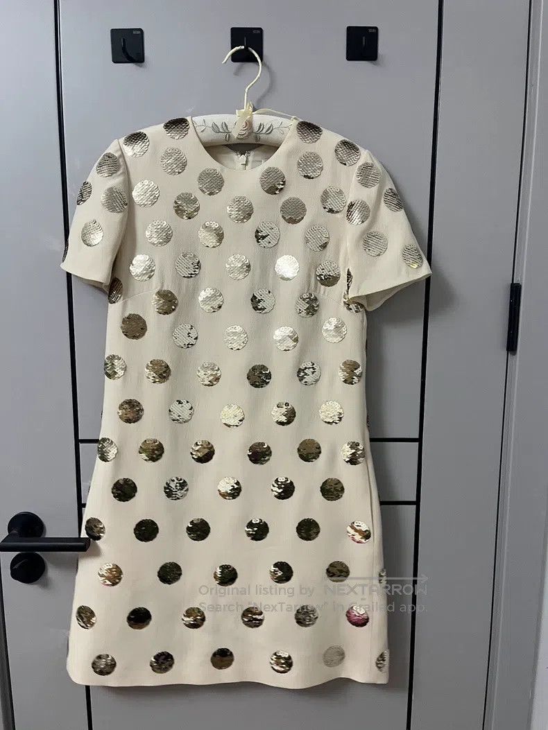 Valentino Valentino Off-white polka dot dress Size S / US 4 / IT 40 - 1 Thumbnail