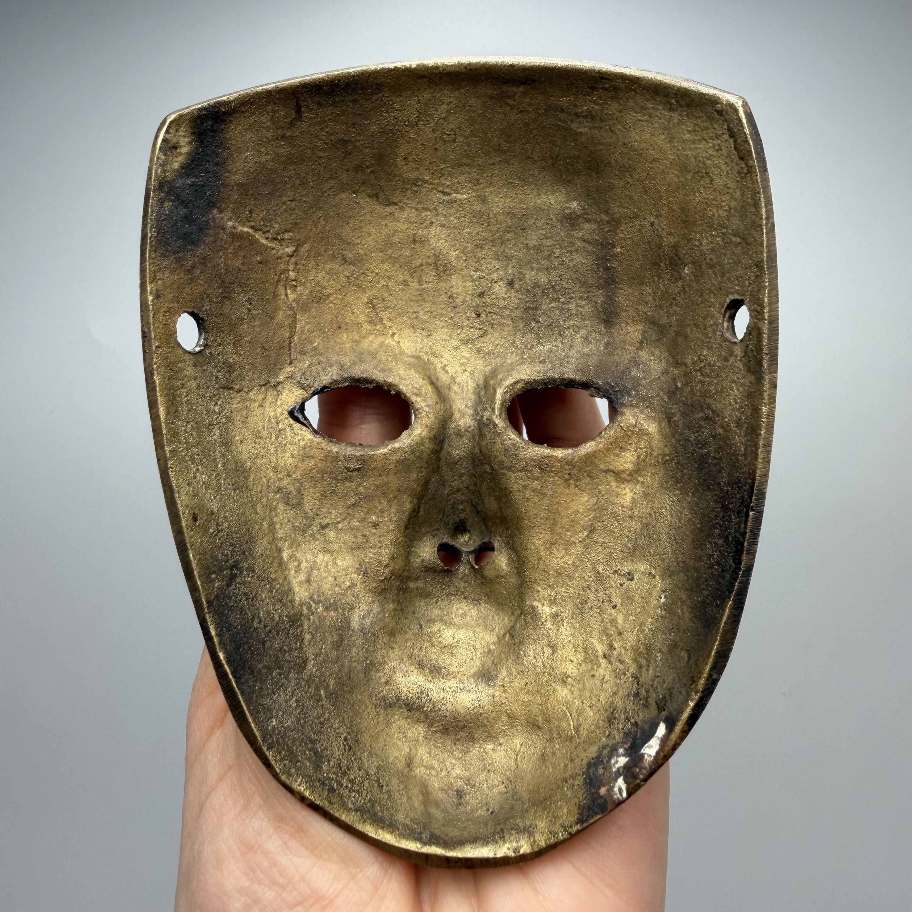 Vintage Vintage Venetian Bronze Enamel Mask Wall Decor Size ONE SIZE - 5 Thumbnail