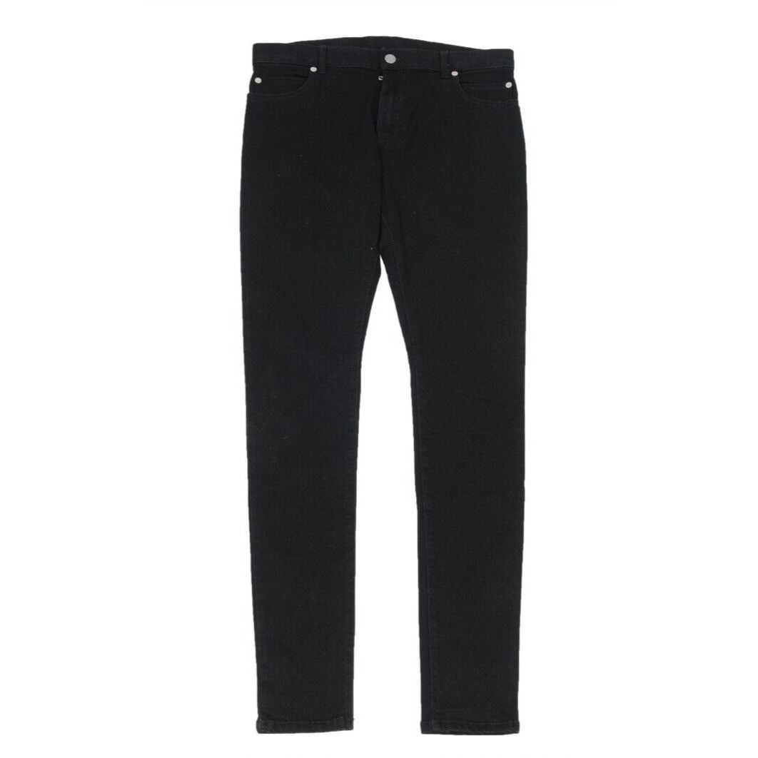image of Balmain Skinny Jeans Black Cotton Stretch 5 Pocket, Men's (Size 32)