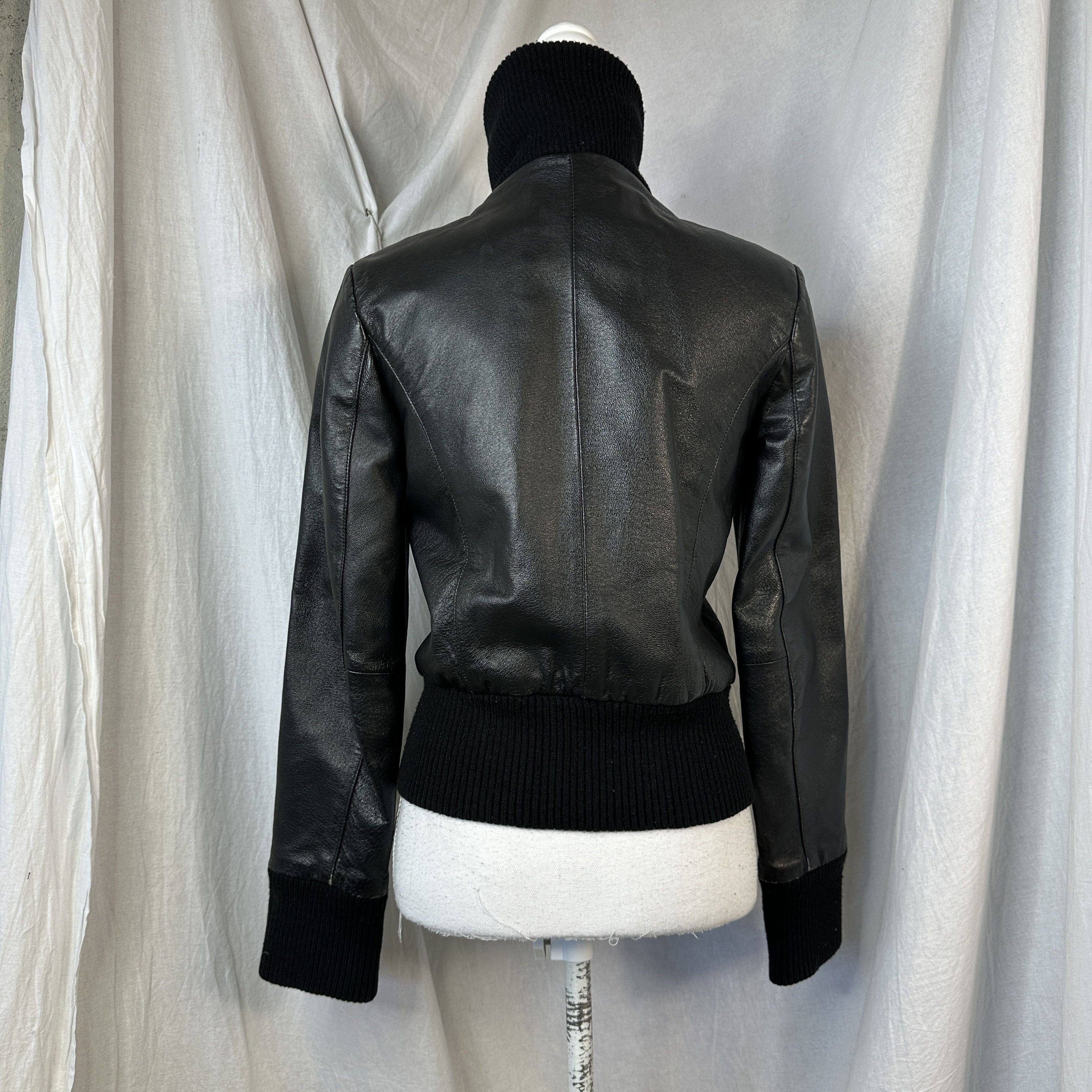 Vintage Vintage Moto Biker Grunge Y2K Big Collar Leather Jacket Size US S / EU 44-46 / 1 - 7 Thumbnail