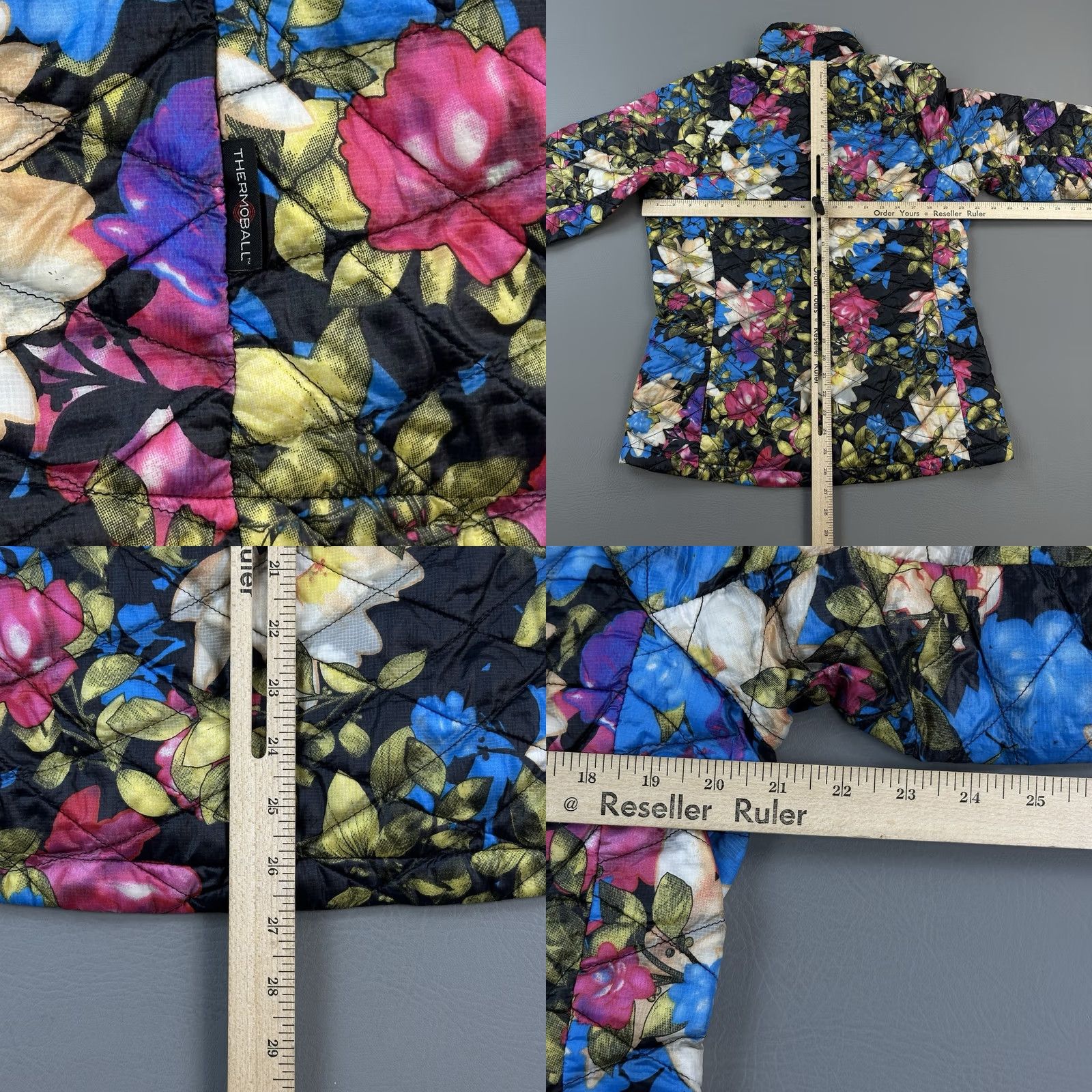 The North Face The North Face ThermoBall Jacket Women's Medium Black Floral Full Zip Packable Size L / US 10 / IT 46 - 9 Thumbnail