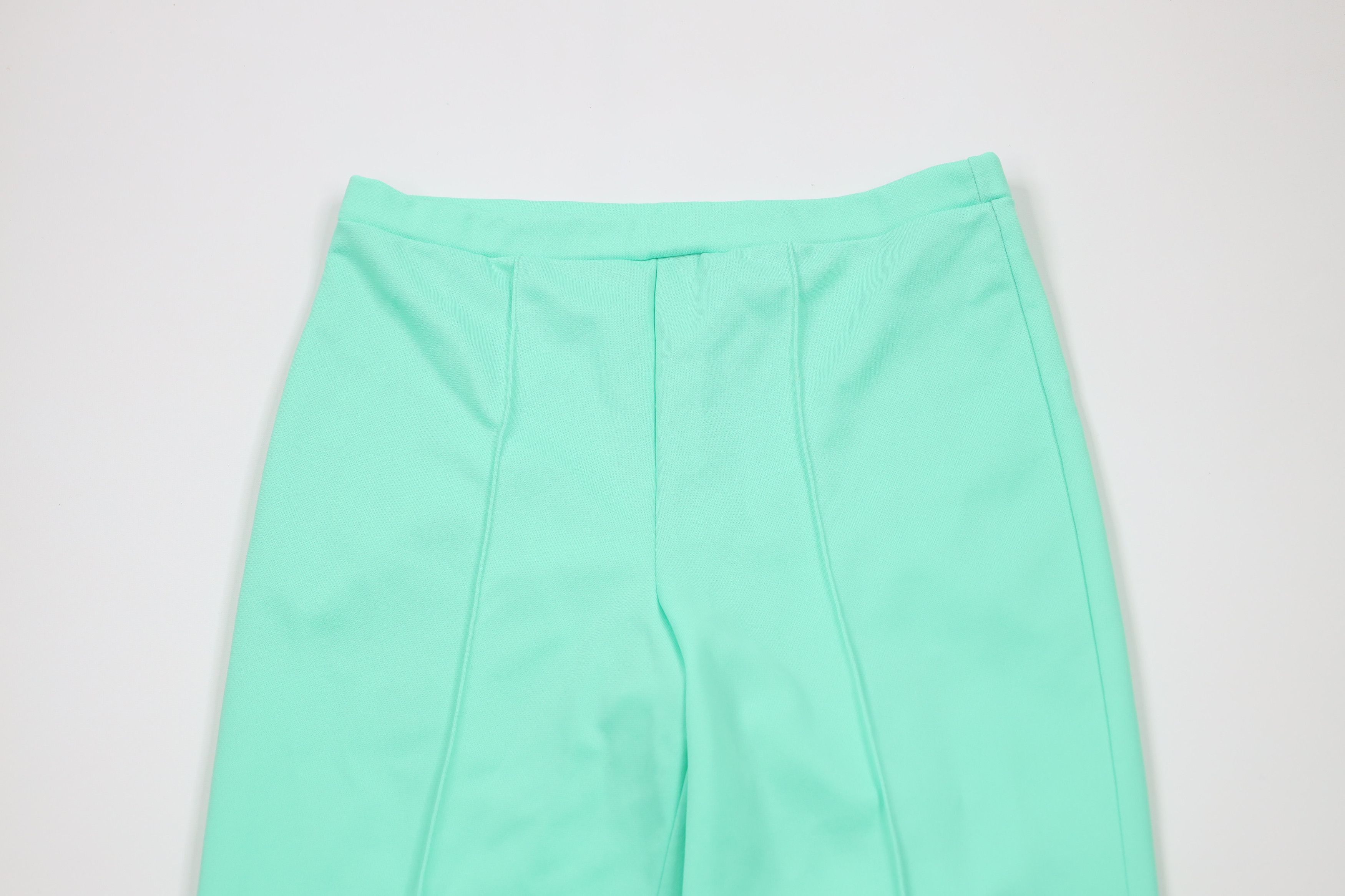 Vintage Vintage 70s Streetwear Bell Bottoms Pants Mint Green USA Size 38" / US 16 / IT 52 - 2 Thumbnail