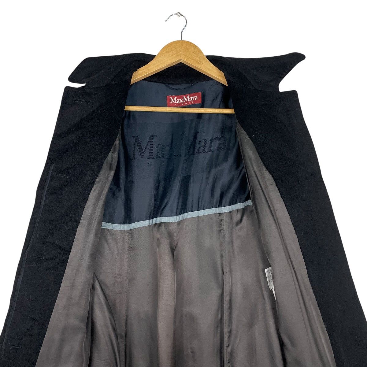 Designer × Max Mara 💥MAX MARA STUDIO BLACK PARKA JACKET Size S / US 4 / IT 40 - 13 Thumbnail