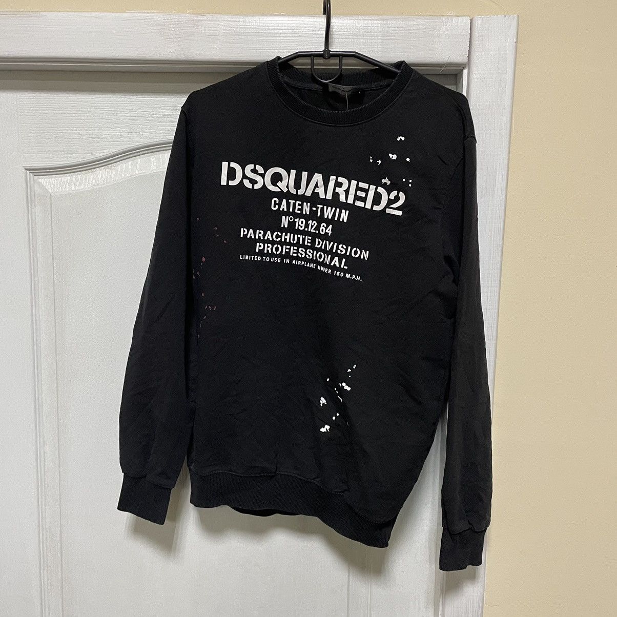 Dsquared2 Dsquared 2 black crewneck sweatshirt point caten parashute Size US L / EU 52-54 / 3 - 1 Thumbnail