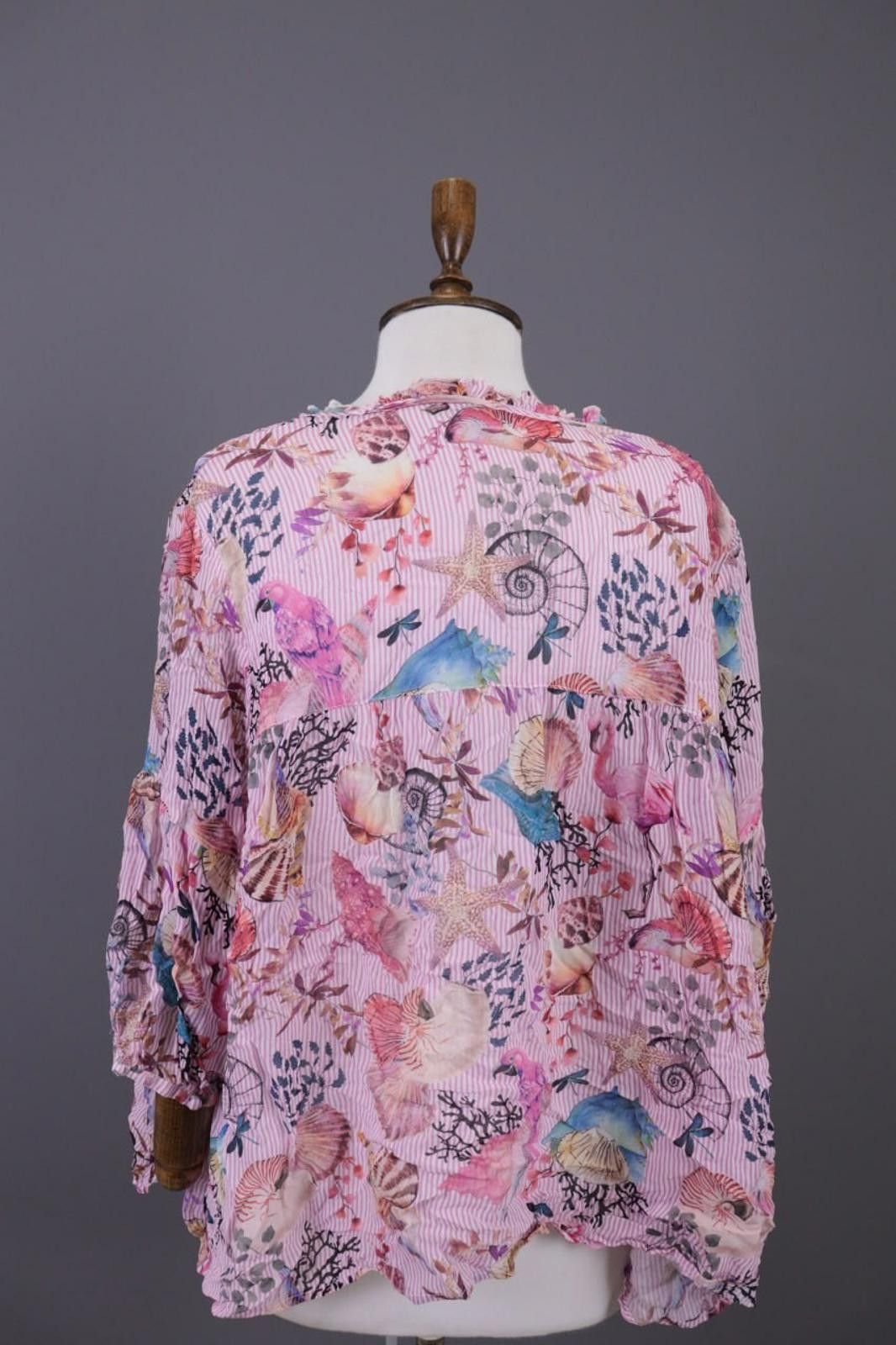Designer Princess Goes Hollywood Pink Shell Blouse Shirt Sz 46 / XL Size XL / US 12-14 / IT 48-50 - 7 Thumbnail
