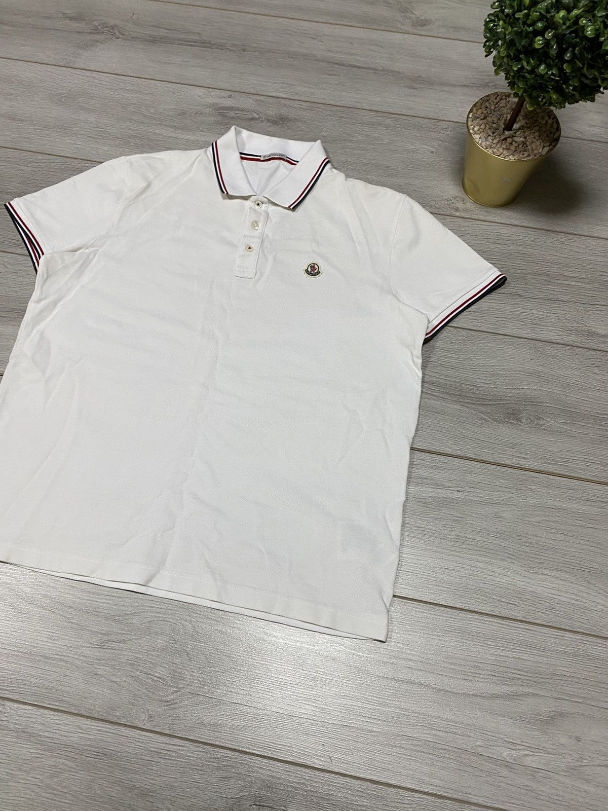 Moncler Moncler logo polo t-shirt three buttons Size US XXL / EU 58 / 5 - 1 Thumbnail
