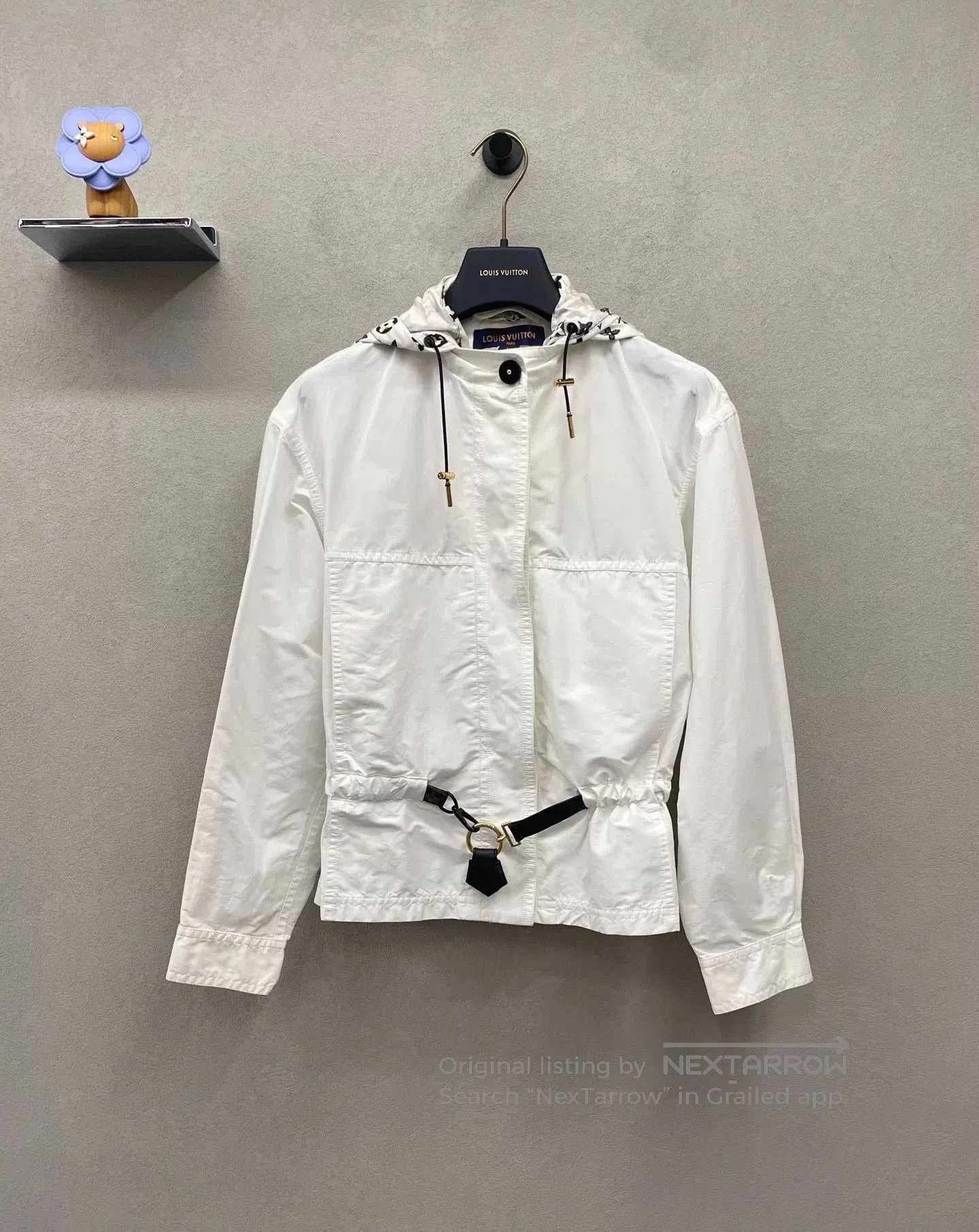 Louis Vuitton LV White Hooded Parka Jacket. Size XXS / US 00 / IT 34 - 1 Thumbnail