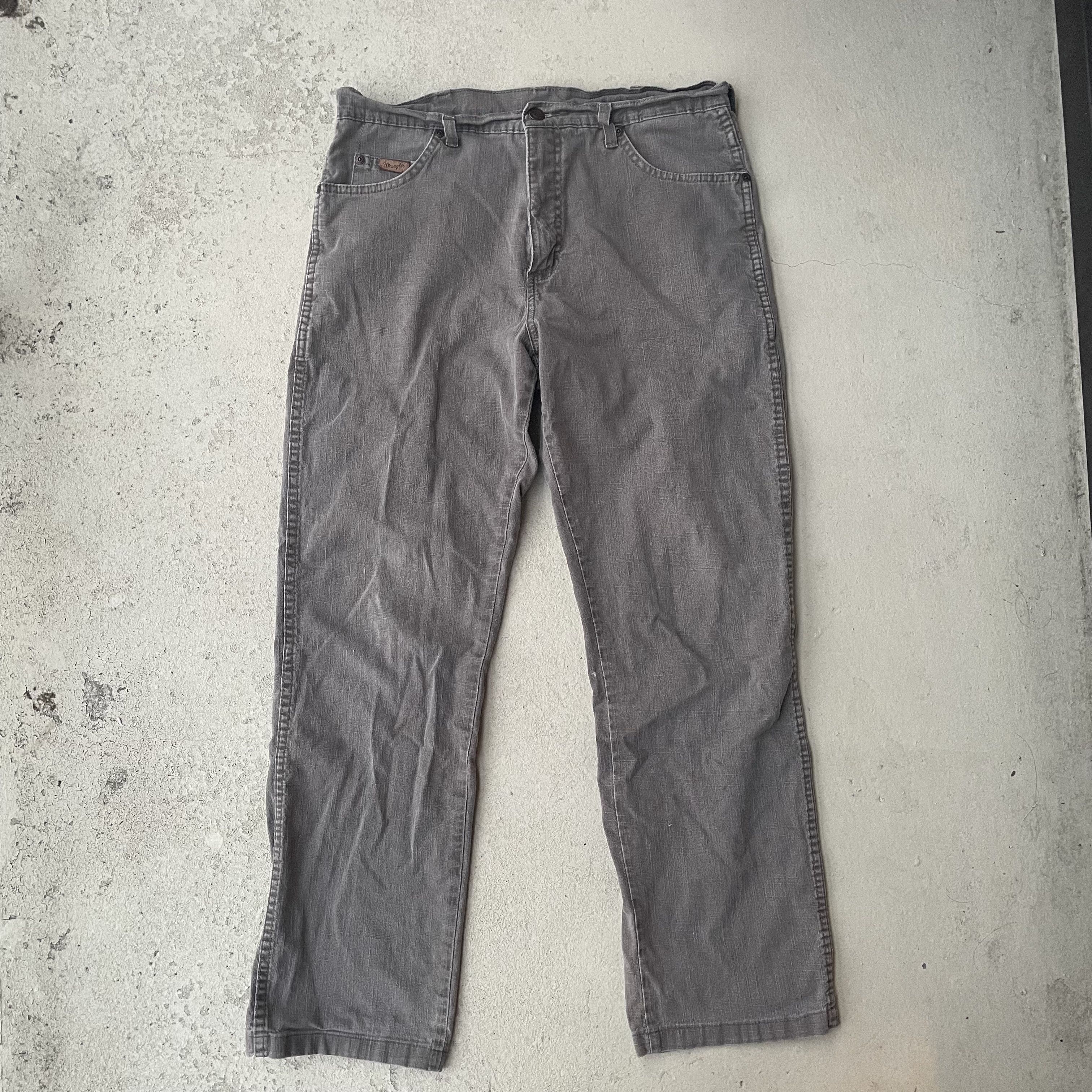 Wrangler Wrangler Texas Stretch Gray Pants W33 L34 Size US 33 - 1 Thumbnail