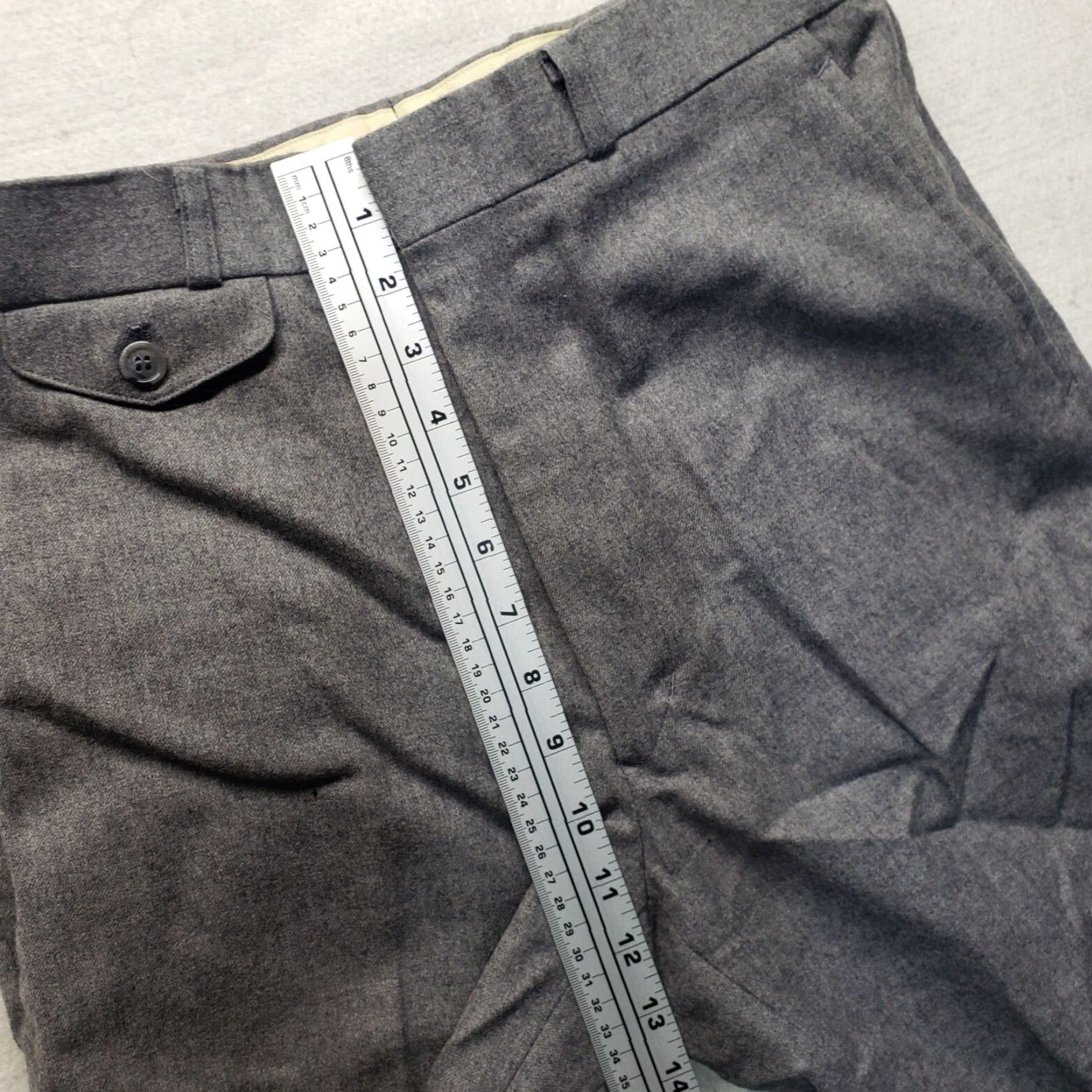 Vintage Le Tigre Gray Wool Pants Solid Casual Work Pants Women's Size 14 (33) Size 36" / US 14 / IT 50 - 5 Thumbnail
