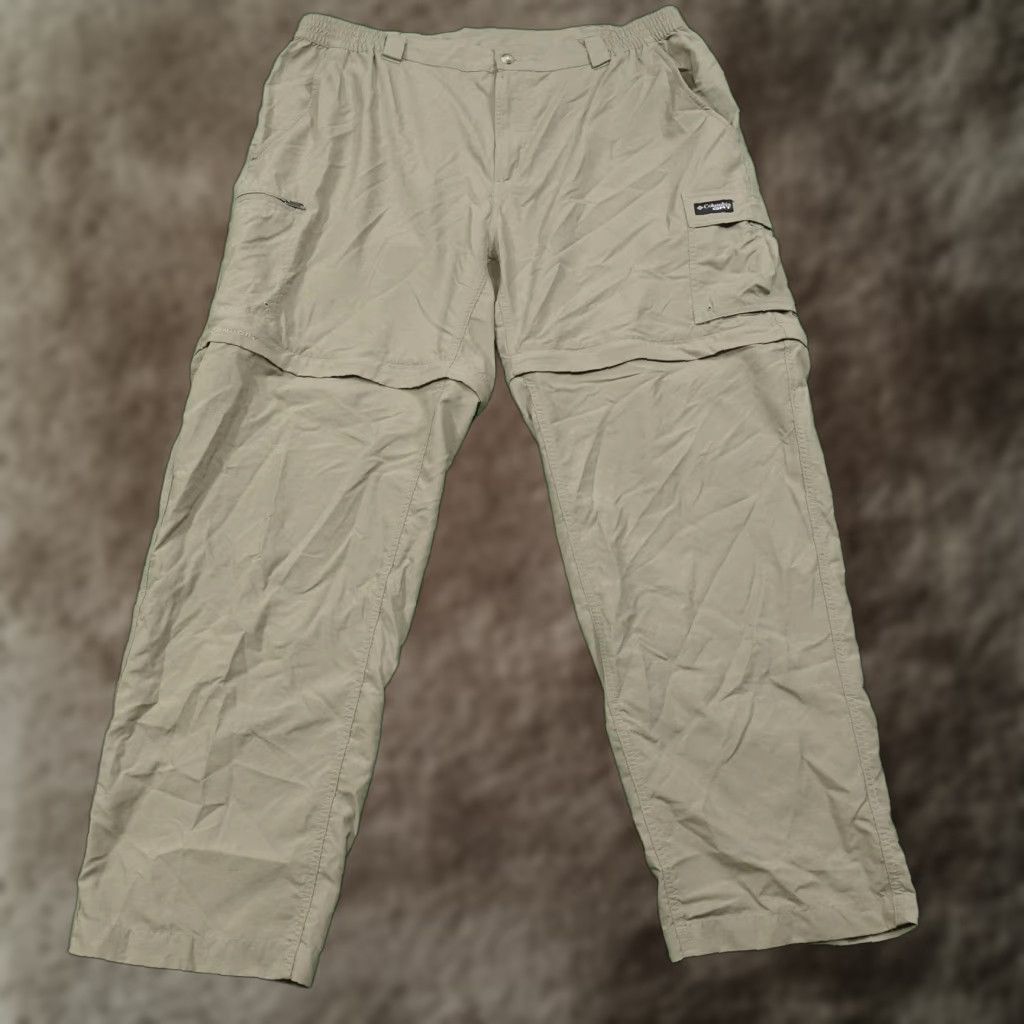 Vintage Columbia Pants Mens XL Green Convertible Cargo Hiking Packable Nylon Size US 36 / EU 52 - 1 Thumbnail