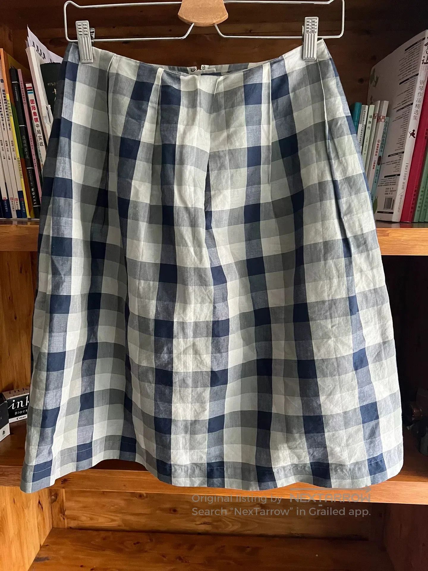 Margaret Howell Margaret Howell Cotton-Linen Check Skirt. Size 37" - 1 Thumbnail