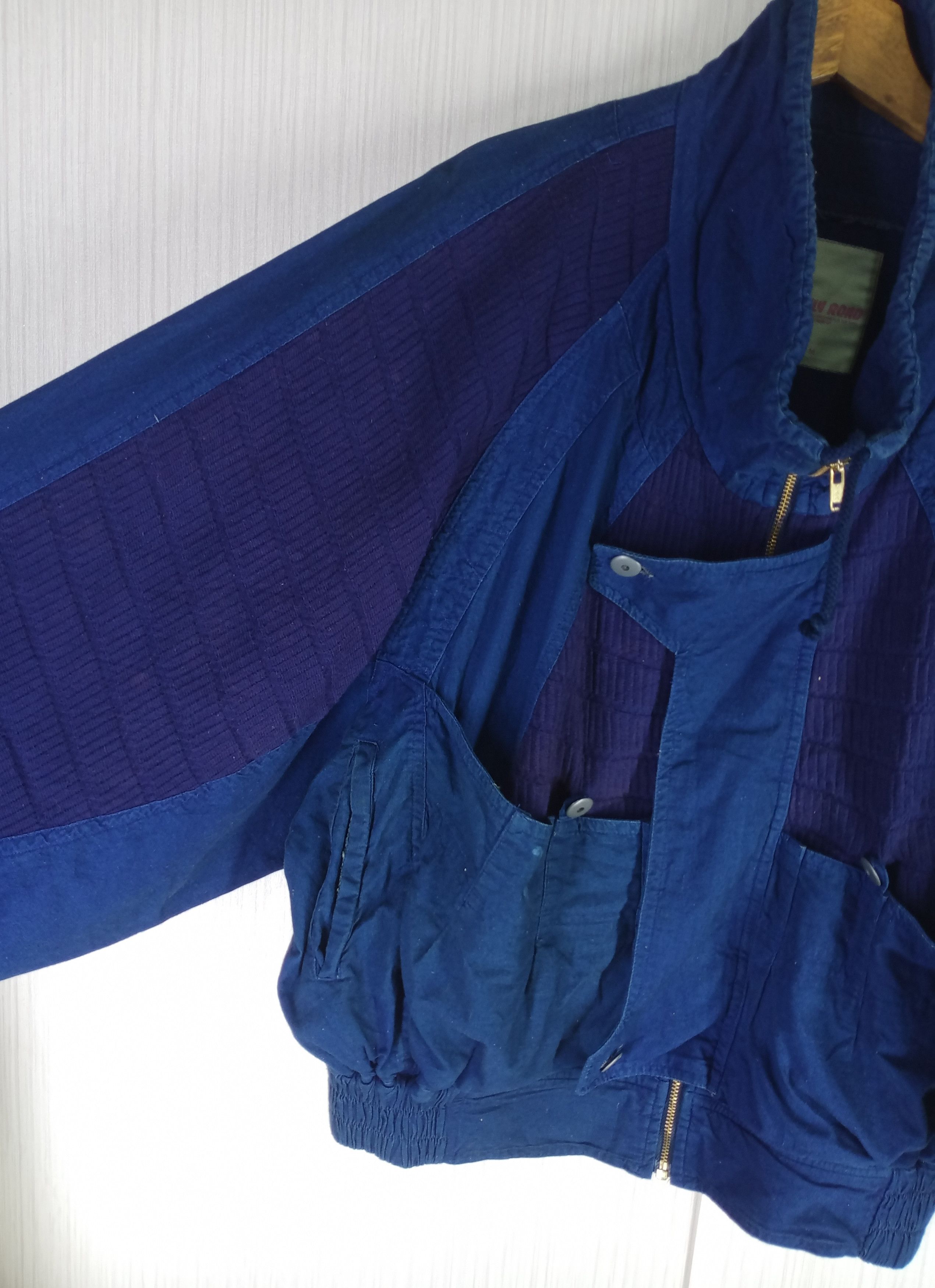 Issey Miyake RARE VINTAGE BERKLY ROAD DENIM BOMBER PATCH WORK JACKET Size US M / EU 48-50 / 2 - 6 Thumbnail