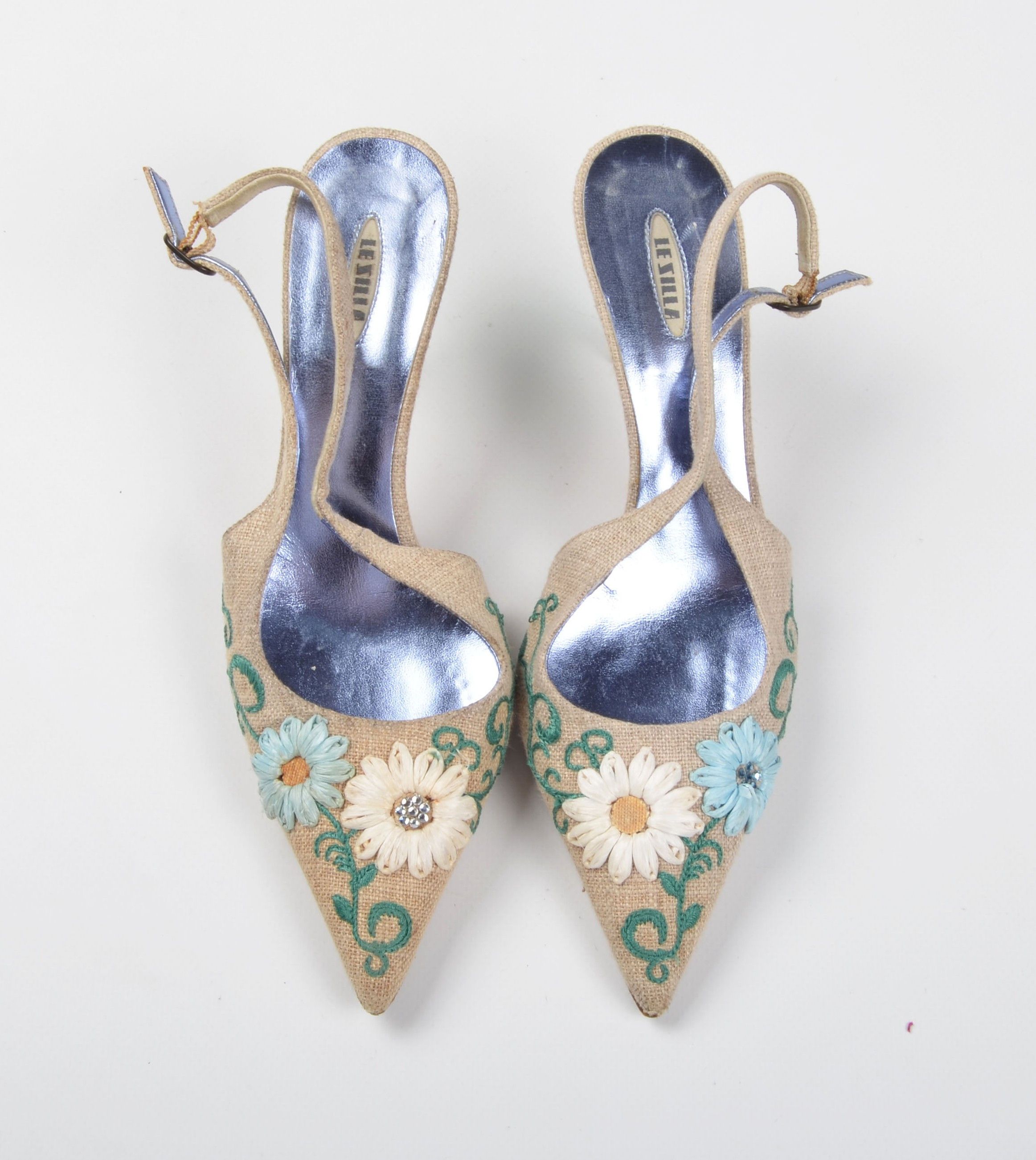Le Silla Vintage Le Silla Y2K Fairy Floral Regencycore Mules Pumps Size US 6 / IT 36 - 2 Thumbnail