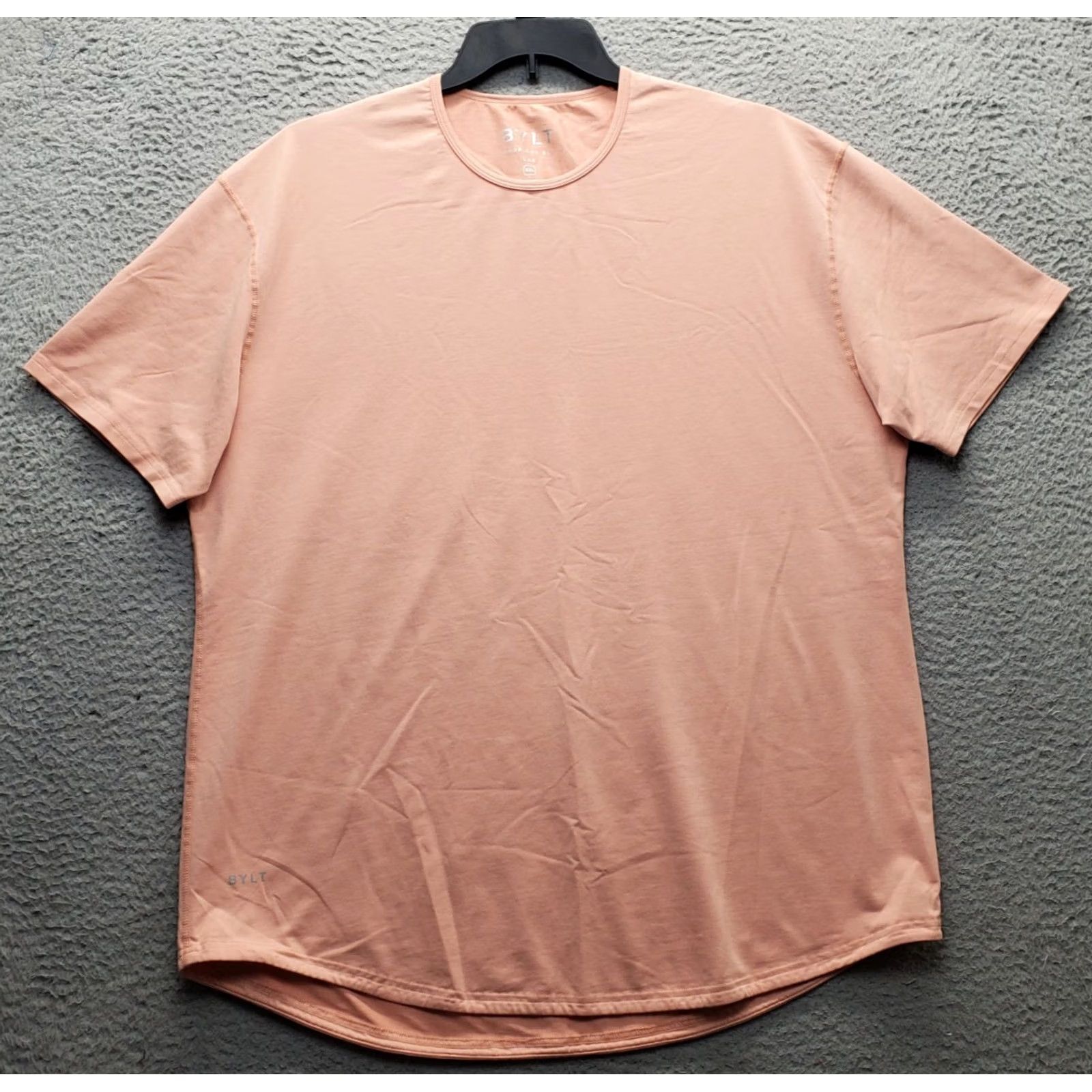 Asics BYLT Womens T-Shirt Size XXL Salmon Stretch Short Sleeve Pullover Basic Crew Neck Size XXL / US 16-18 / IT 52-54 - 2 Thumbnail