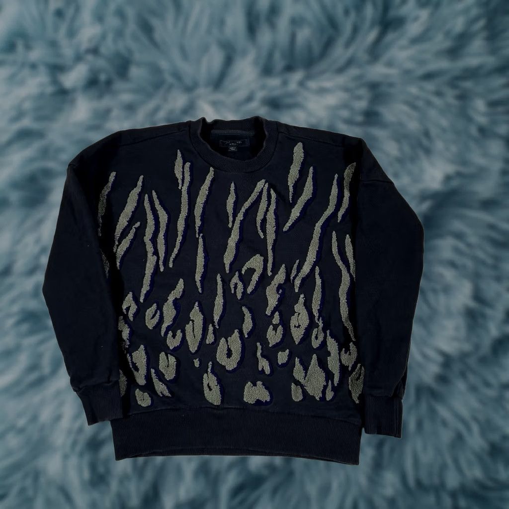 Allsaints VINTAGE ALLSAINTS Women's XS Embroidered Scar Sweat Sweater XS Black Pullover Womens Embroidered Sweatshirt Size XS / US 0-2 / IT 36-38 - 1 Thumbnail