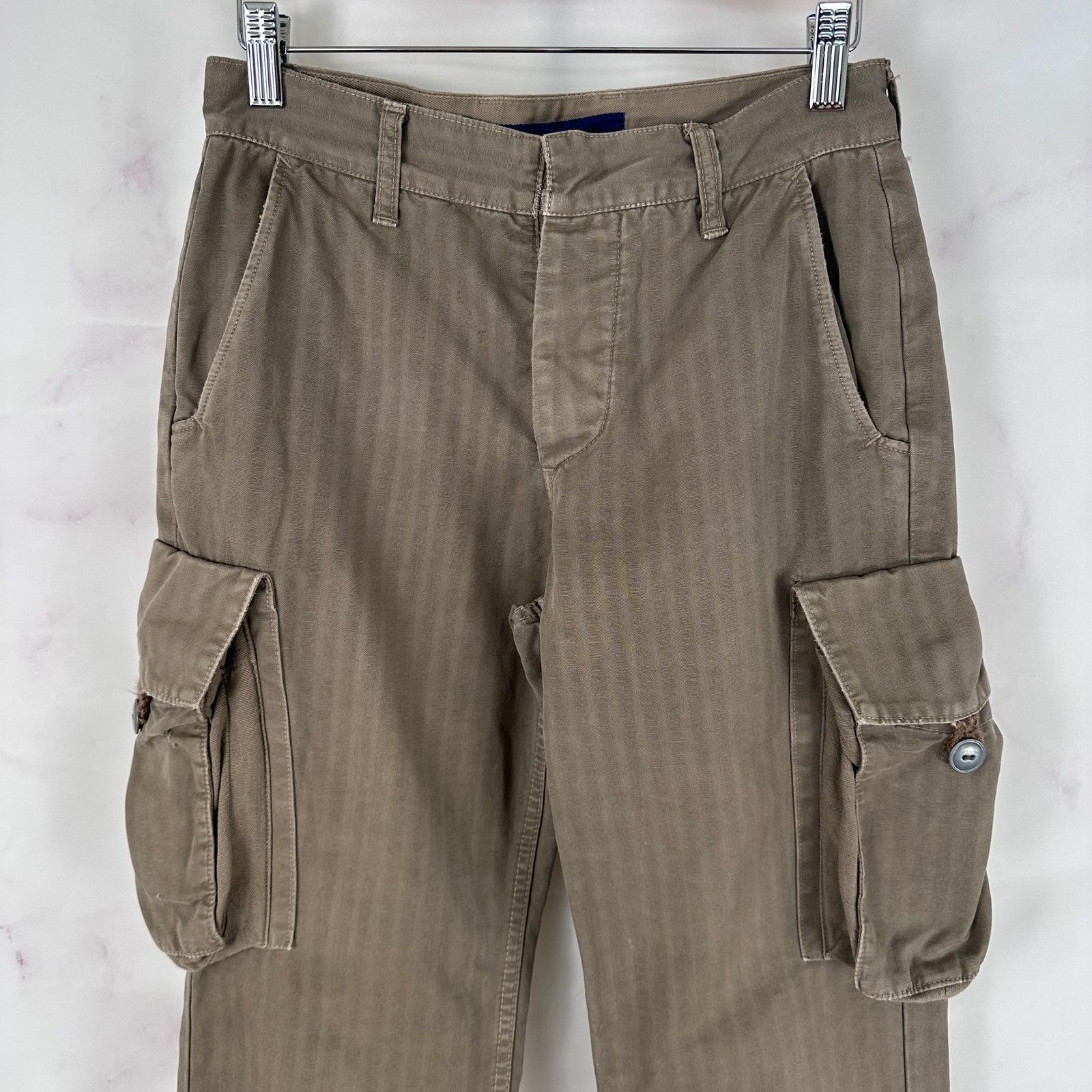 Kapital Brown Striped Cargo Pants Size US 29 - 2 Thumbnail