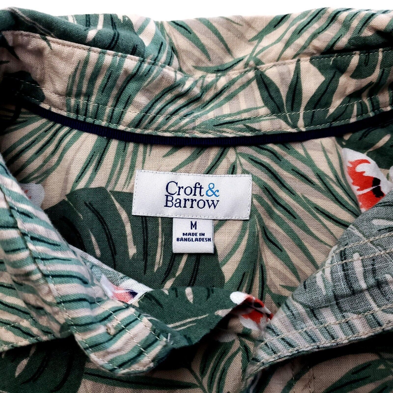 Croft & Barrow Croft & Barrow Cotton Hawaiian Button Front Dress Shirt Gree Size US M / EU 48-50 / 2 - 5 Thumbnail