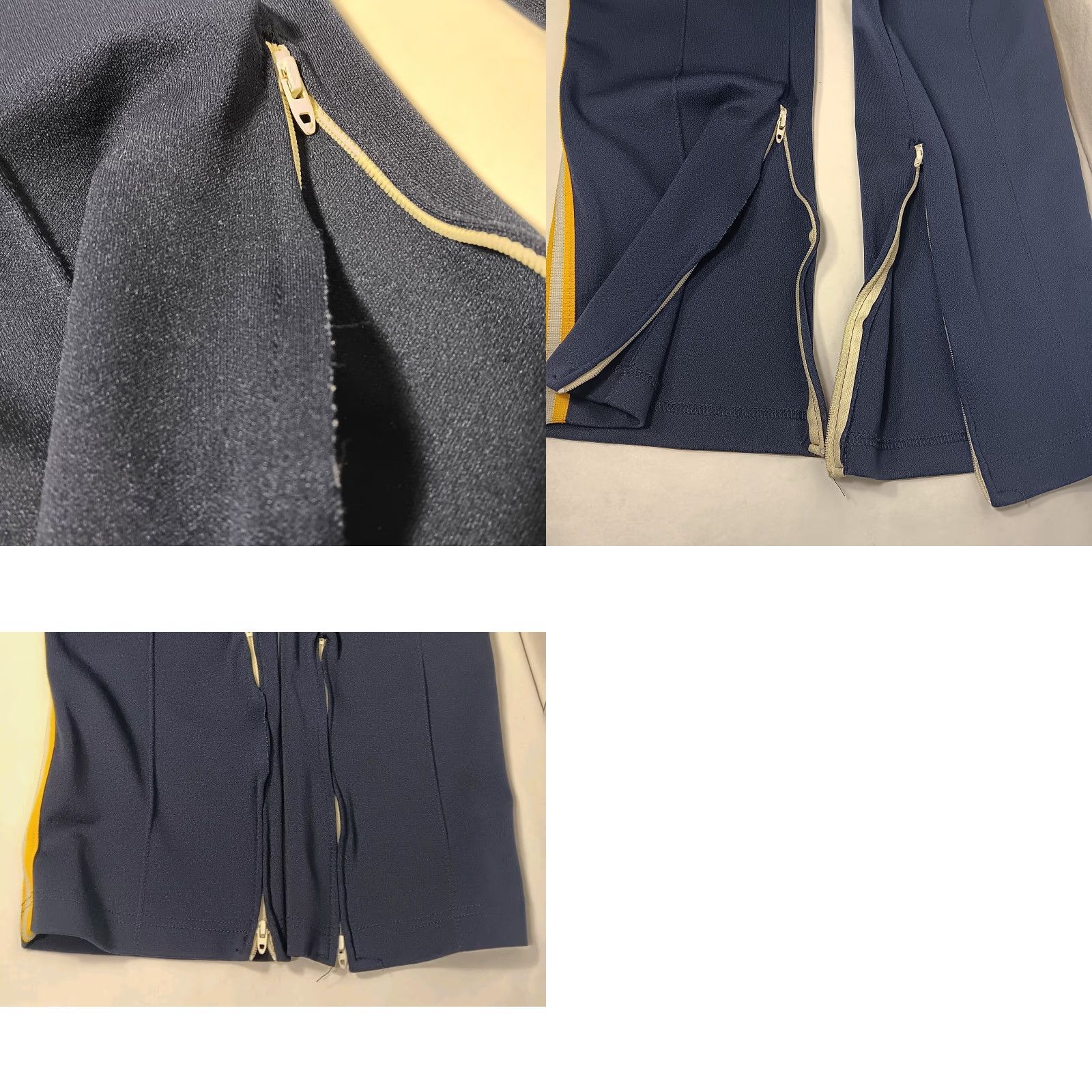 Champion VINTAGE Champion Pants S Nylon Stretch Knit Blue Yellow Side Stripe Zip Track Athletic Size US 29 - 10 Thumbnail
