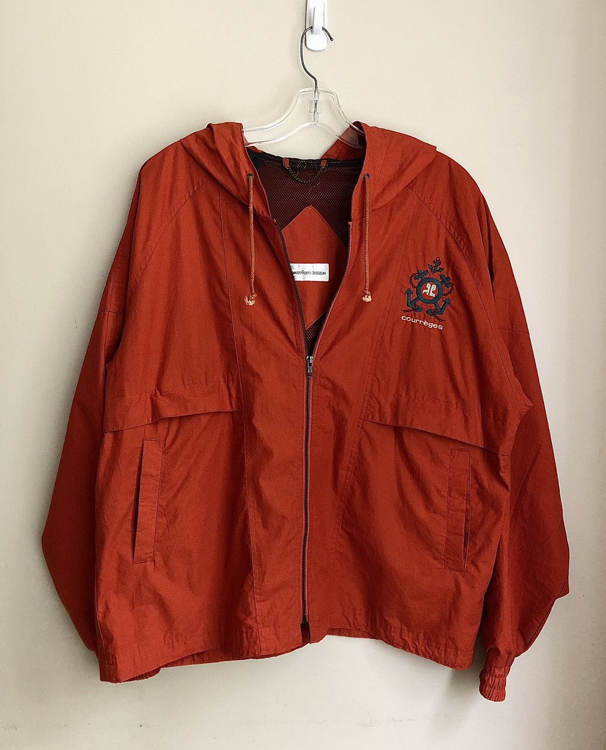 Andre Courreges × Courreges Courrèges Homme Vintage Burnt Orange Nautical Logo Jacket Size US L / EU 52-54 / 3 - 2 Thumbnail