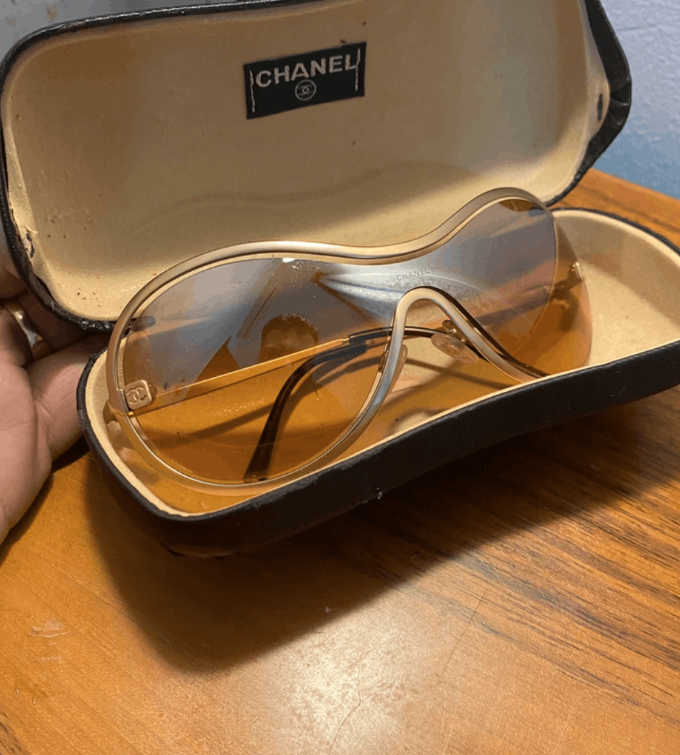 CHANEL Sunglasses 4030 Rimless Rhinestone 4017 Vintage