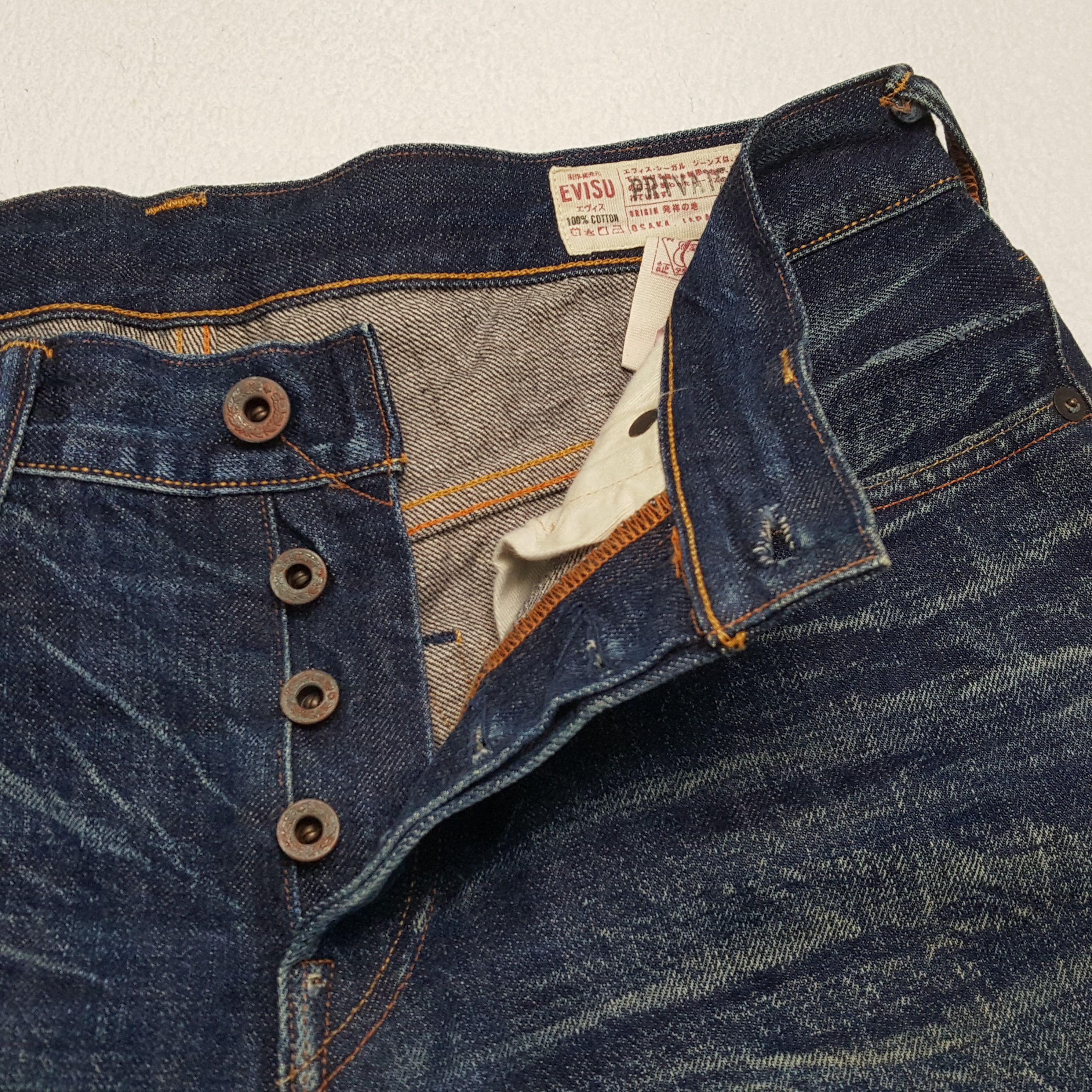 Evisu × Japanese Brand × Vintage EVISU Japanese Brand Streetwear Custom Logo Style Jeans Size US 31 - 13 Thumbnail