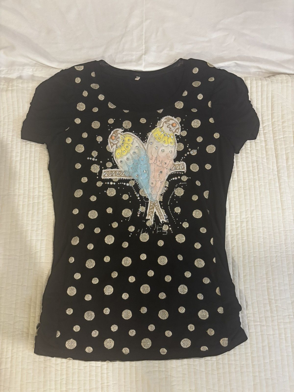 Other Black beaded Top.wt891 Size M / US 6-8 / IT 42-44 - 1 Thumbnail