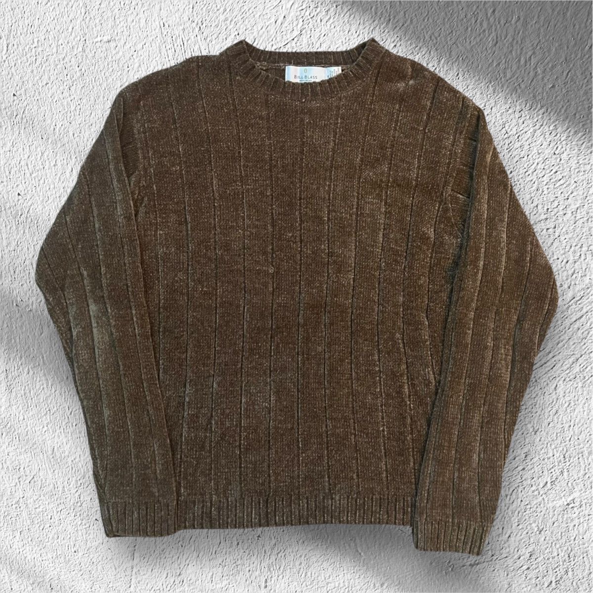 Bill Blass Vintage Bill Blass Ribbed Brown Knit Sweater – XL Size US XL / EU 56 / 4 - 1 Thumbnail