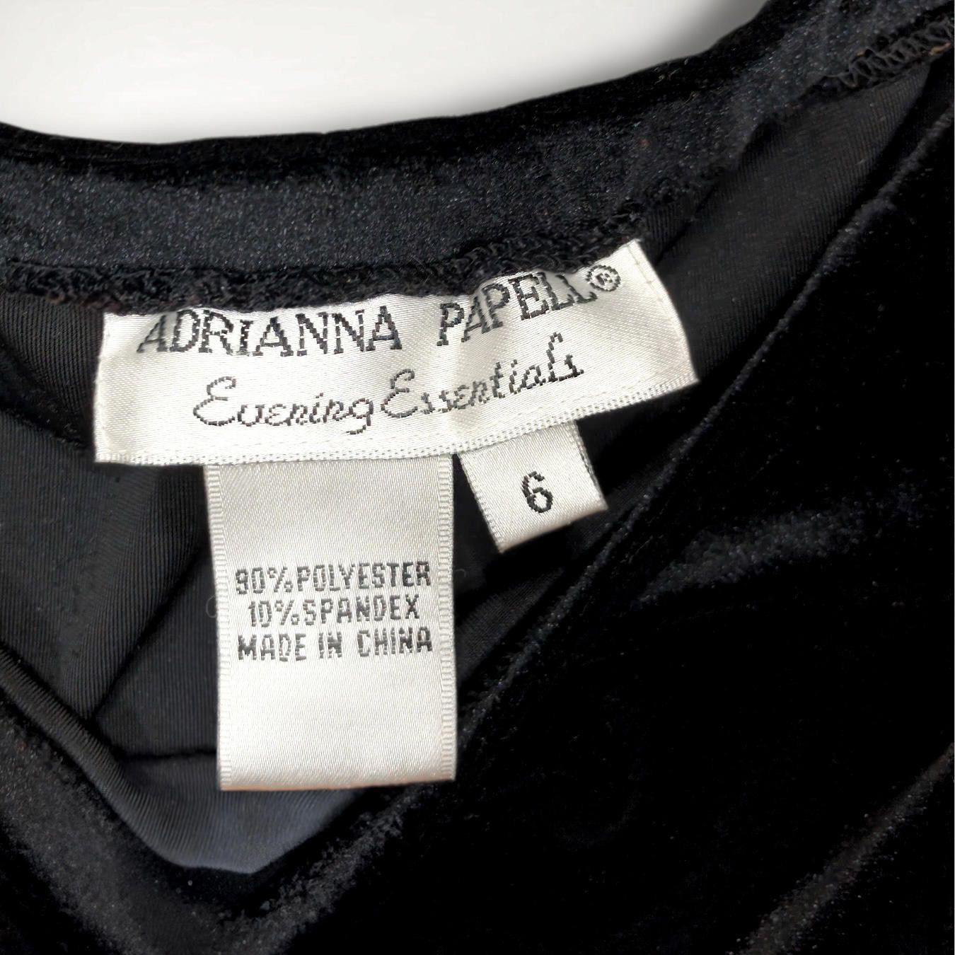 Designer Vintage Adrianna Papell Black Velvet Flare Pants w/ Sequins Size 28" / US 6 / IT 42 - 4 Thumbnail