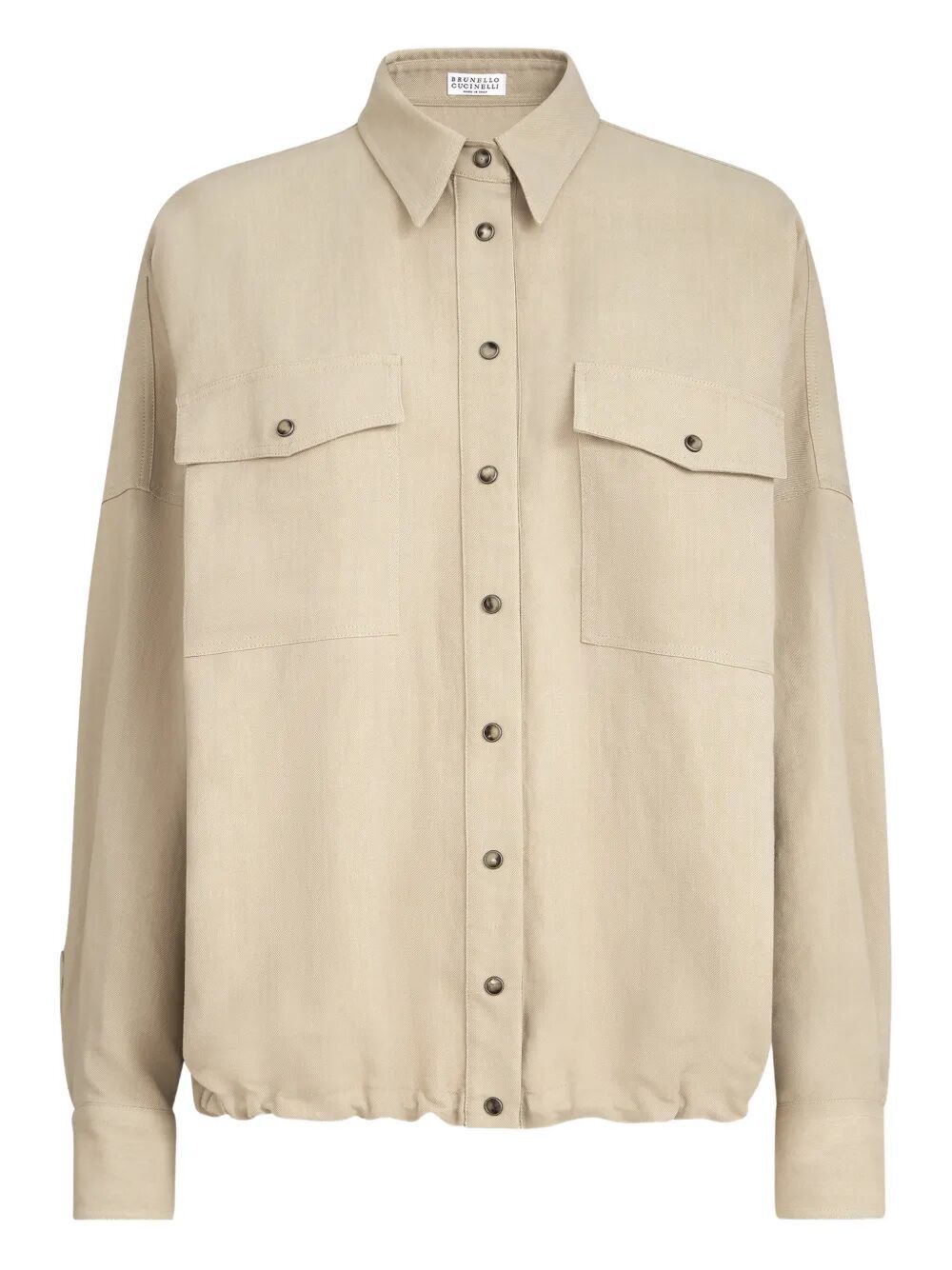 Brunello Cucinelli LONG SLEEVES OVERSIZED SHIRT Size L / US 10 / IT 46 - 1 Thumbnail