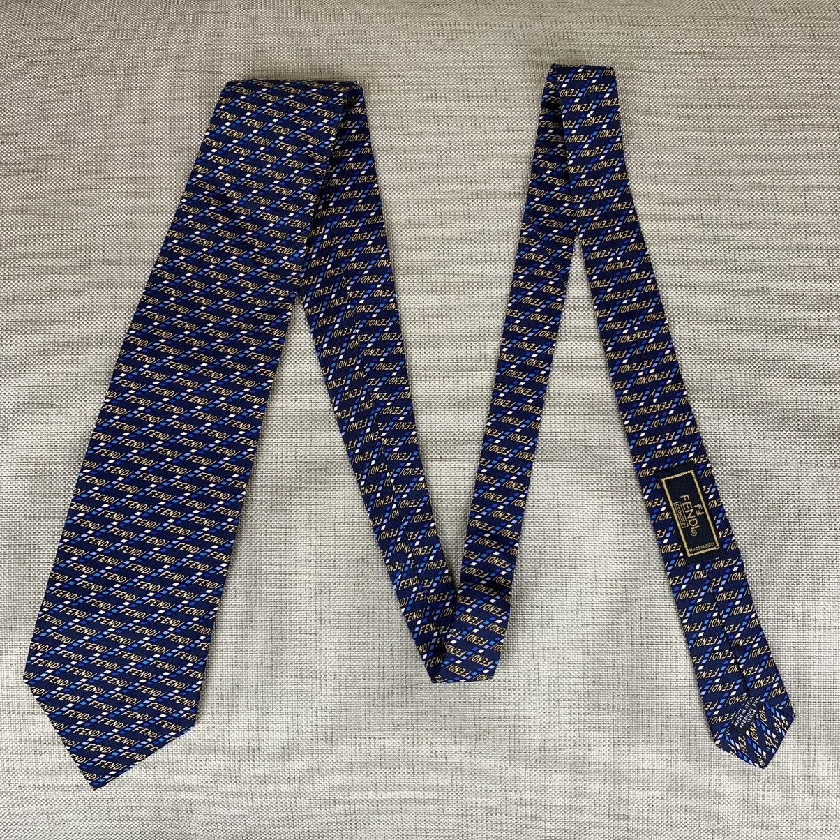 Fendi Fendi Full Print Silk Tie Caravatte Size ONE SIZE - 1 Thumbnail