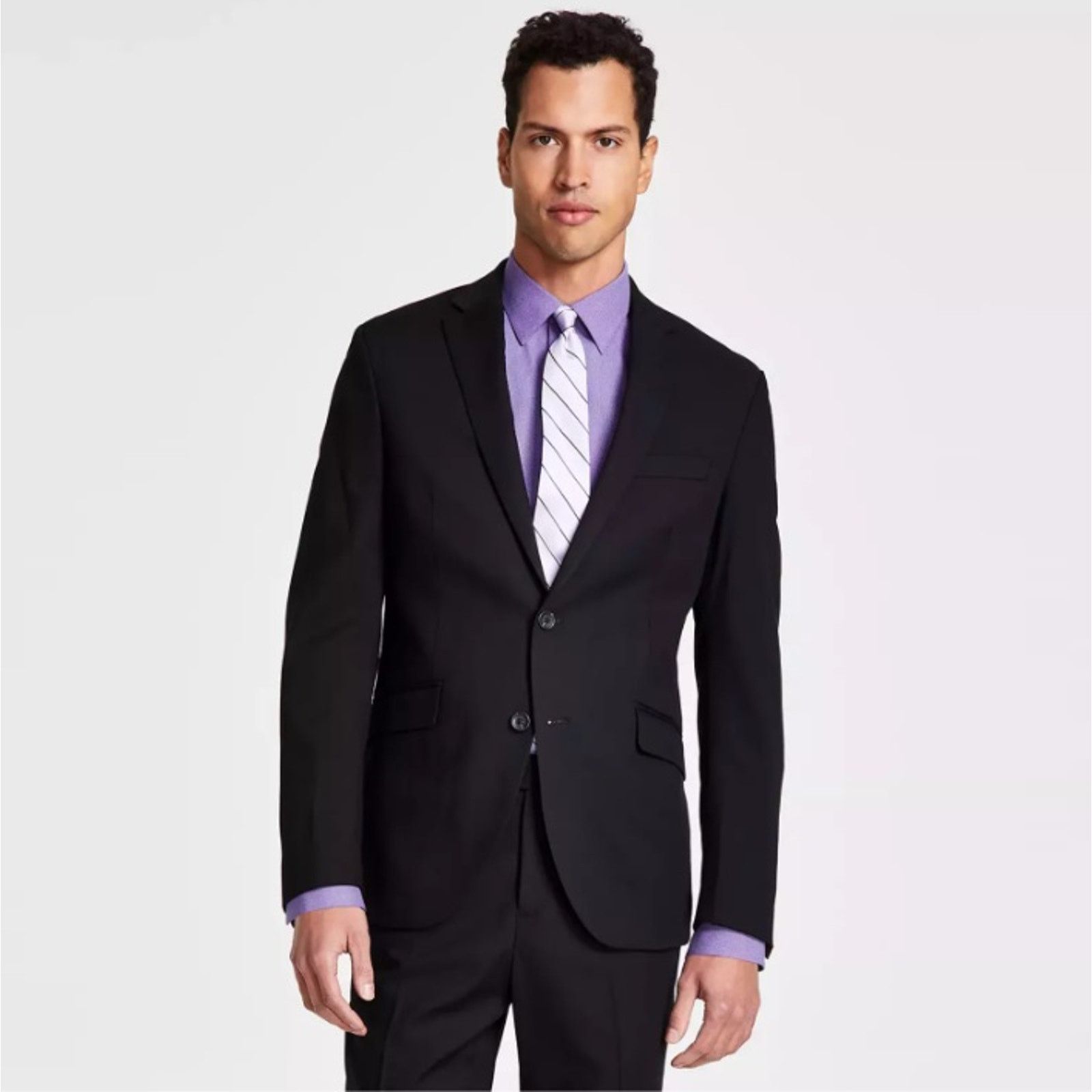 Kenneth Cole Kenneth Cole Reaction Men's Black Slim Fit Blazer Size 40S Size 40S - 1 Thumbnail
