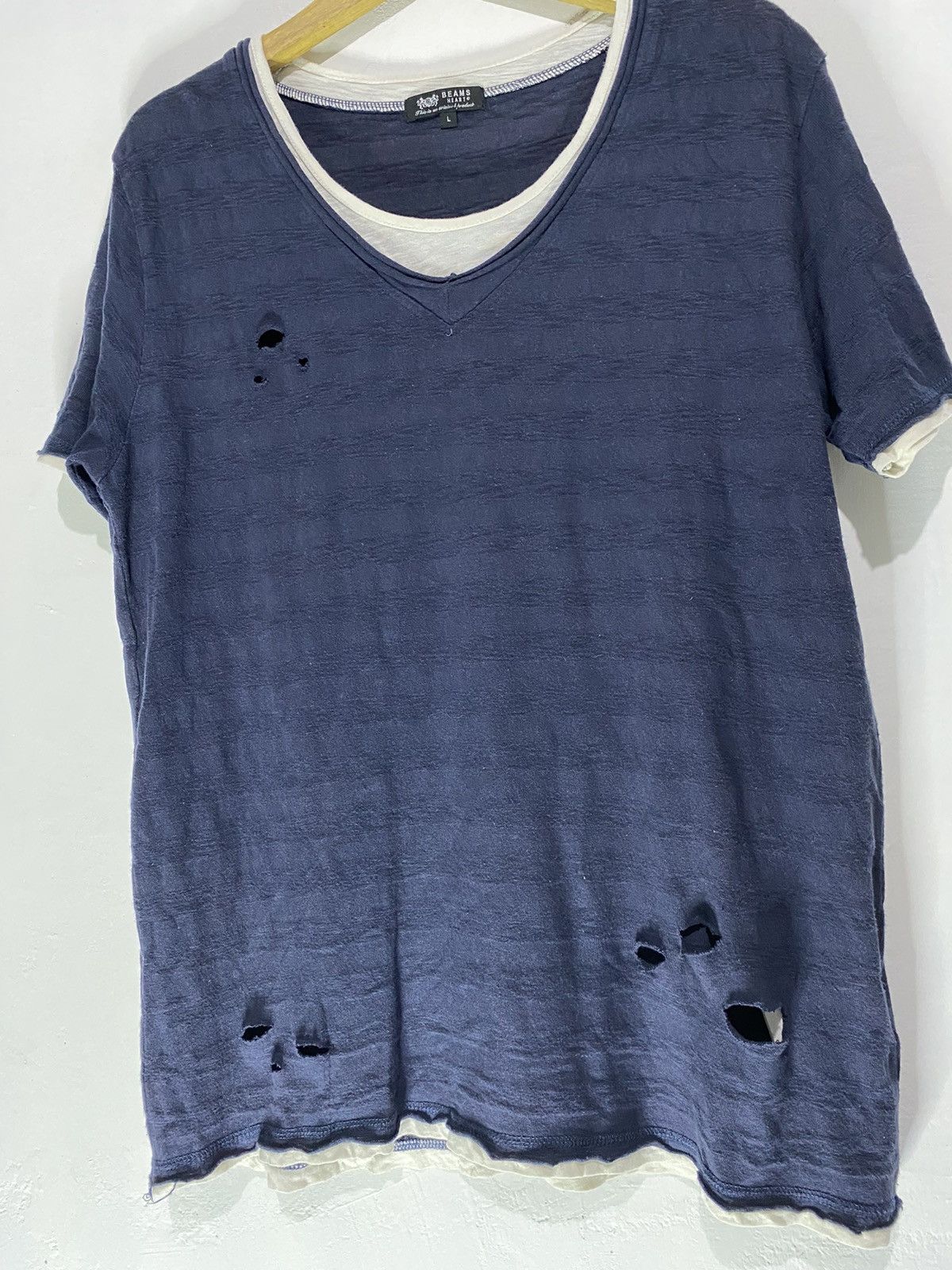 Hysteric Glamour × If Six Was Nine × Japanese Brand Beams heart distressed double layers hoodie Size US L / EU 52-54 / 3 - 2 Thumbnail