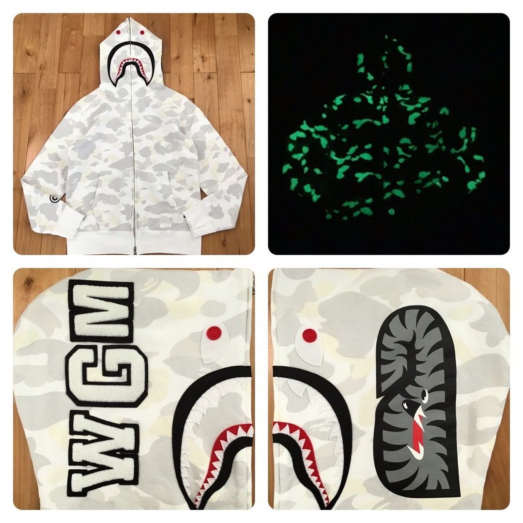 Bape 💫Glow in the dark💫 BAPE City camo shark full zip hoodie APE Size US M / EU 48-50 / 2 - 1 Thumbnail