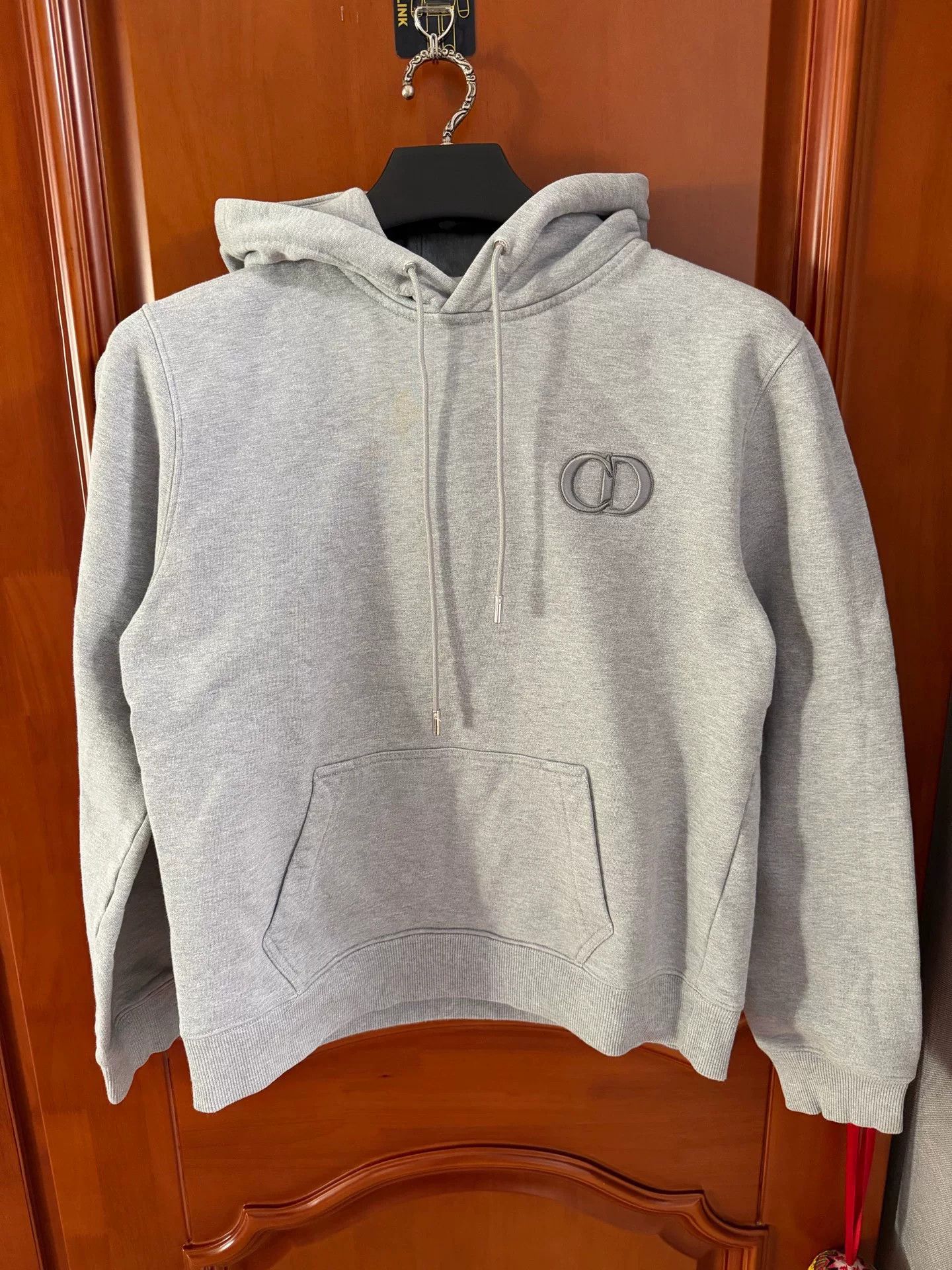Dior gray cd embroidered hoodie by dior Size US M / EU 48-50 / 2 - 1 Thumbnail