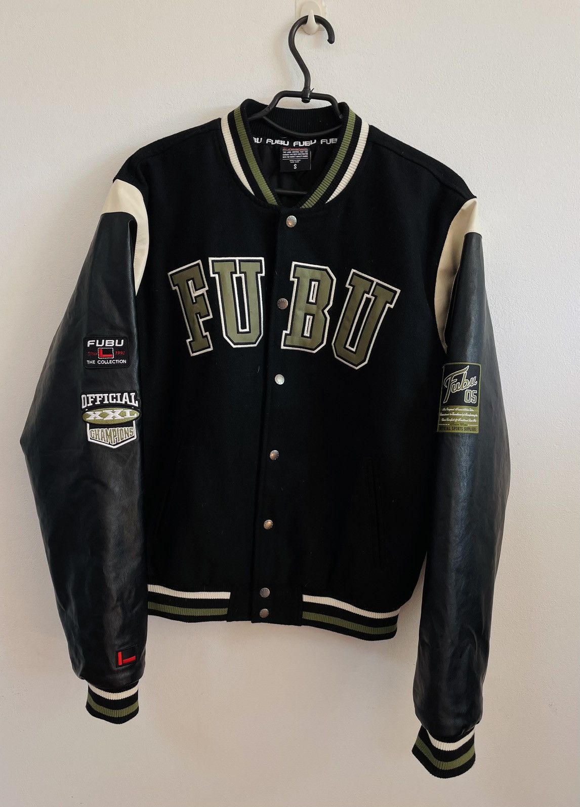 Vintage FUBU Varsity Men's Bomber Jacket College Leather