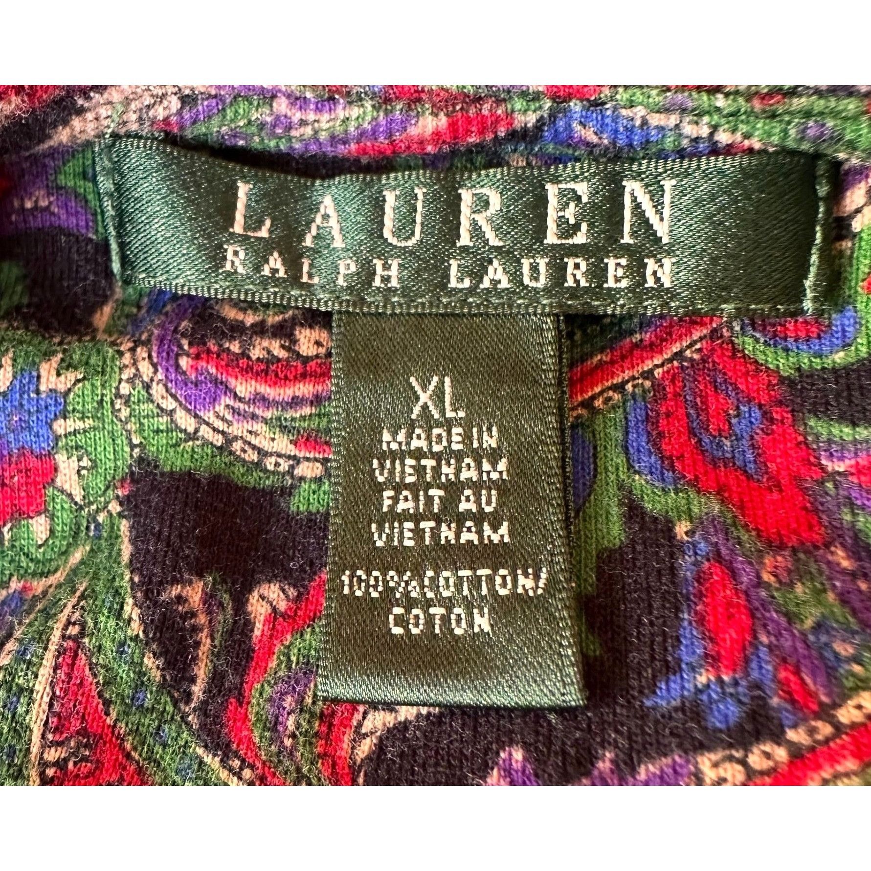 Lauren Ralph Lauren × Vintage VTG Lauren Ralph Lauren Long Sleeve Top XL Pullover Paisley Size XL / US 12-14 / IT 48-50 - 12 Thumbnail