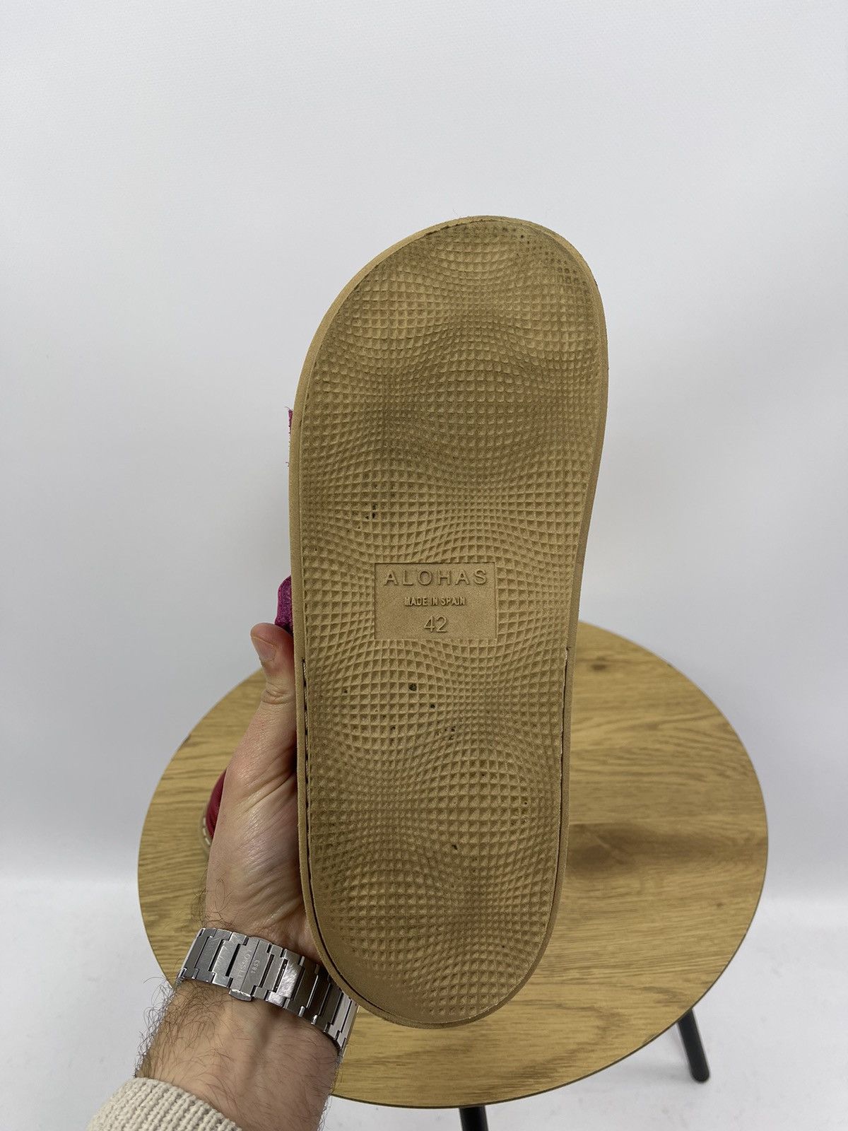 ALOHAS ALOHAS Harper Pink Leather Sandals Brand Flat Shoes 42 EU Size US 12 / IT 42 - 8 Thumbnail