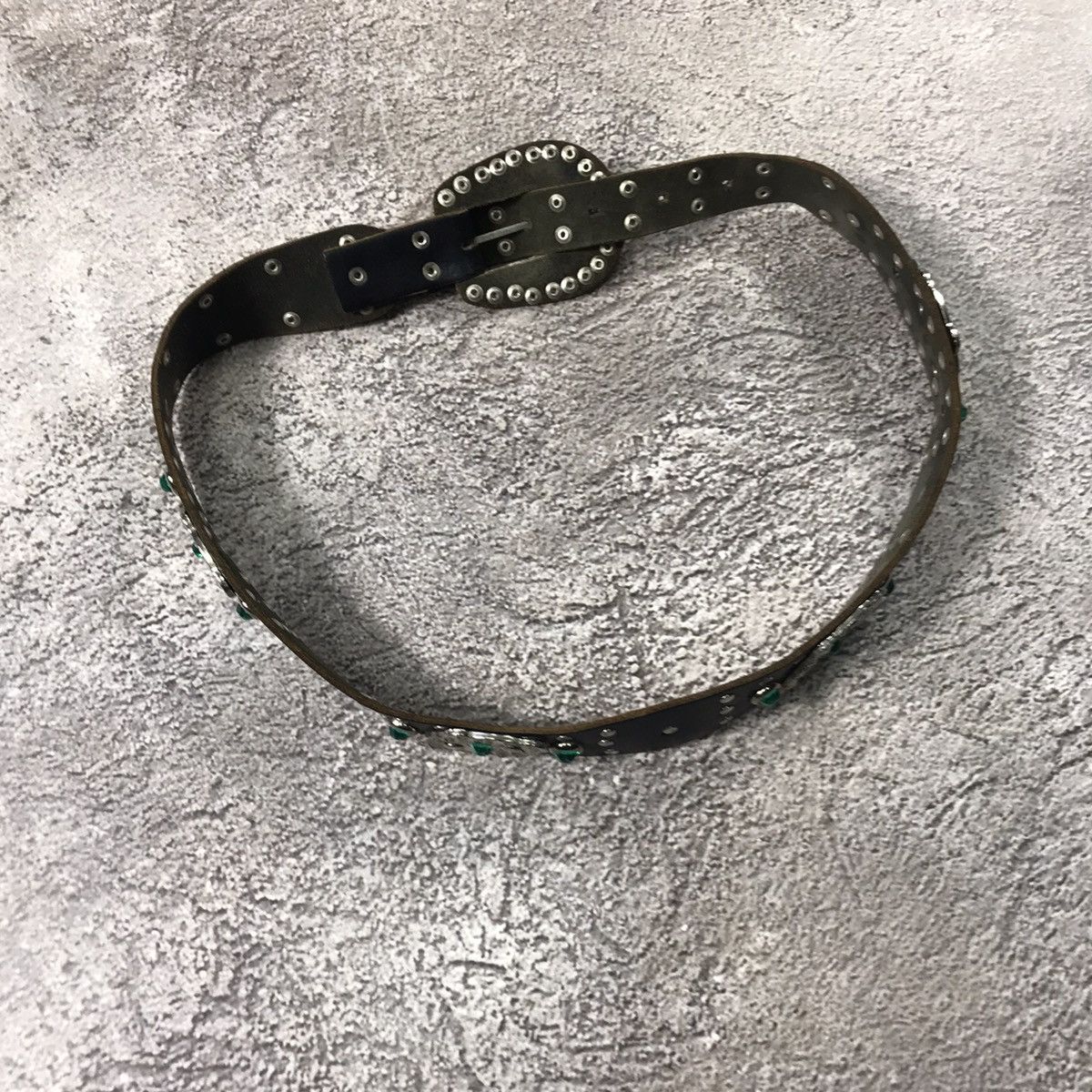 Vintage 2000s Studded Leather Belt Punk Rave Goth Alt Streetwear OS Size ONE SIZE - 5 Thumbnail