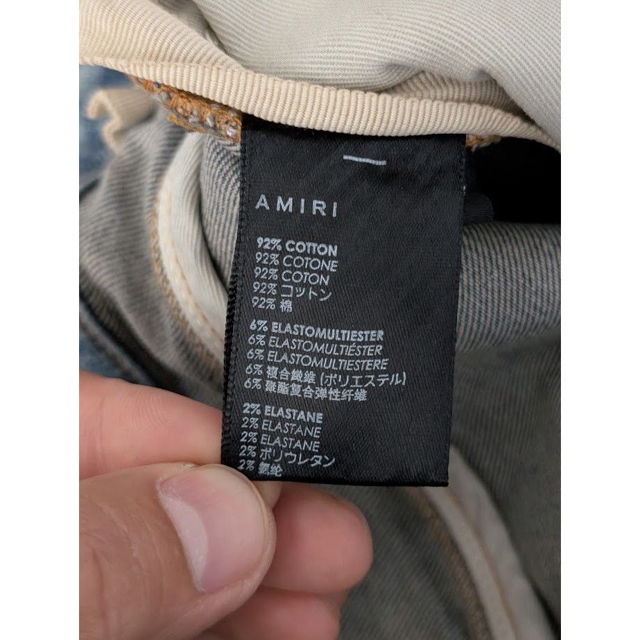 Amiri o1rshd1 Sequin Thrasher Jeans in Vintage Indigo Size US 33 - 18 Thumbnail