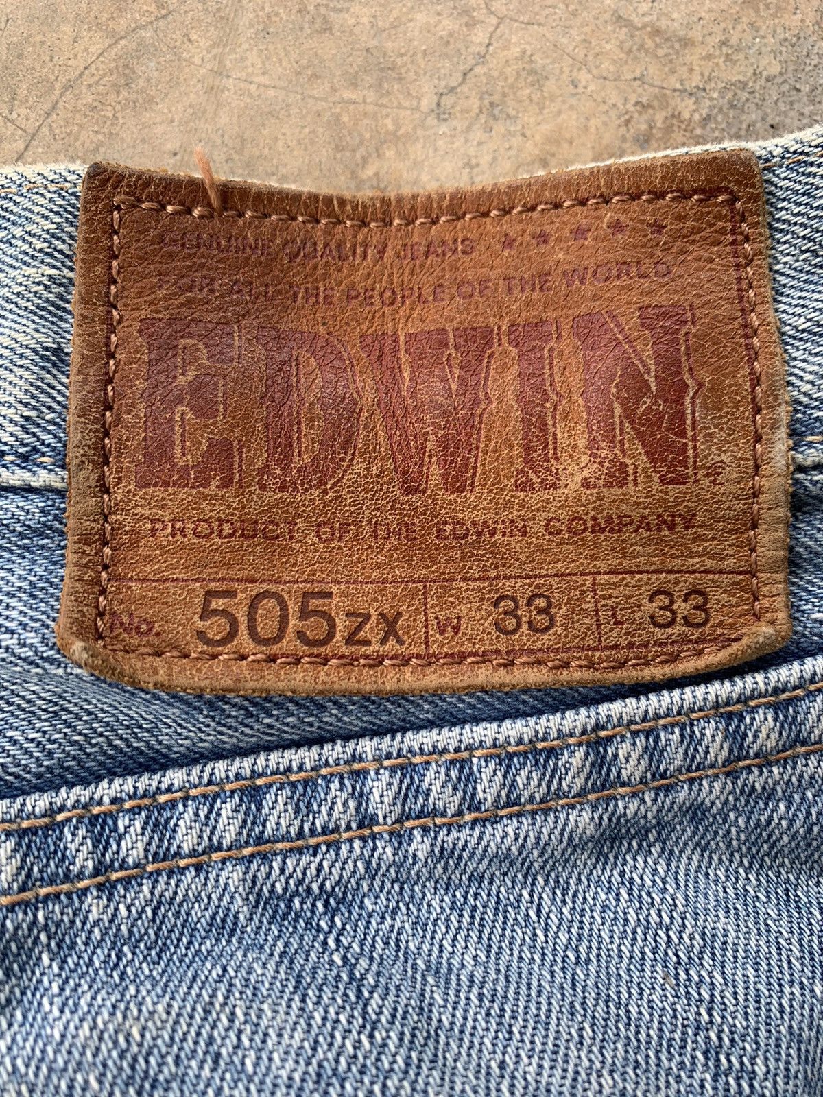 Edwin × Japanese Brand × Vintage Vintage Edwin 505zx Selvedge Distressed Denim Size US 33 - 4 Thumbnail
