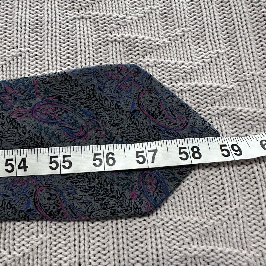 Vintage Vintage Sr David gray abstract paisley Italian silk tie Size ONE SIZE - 5 Thumbnail