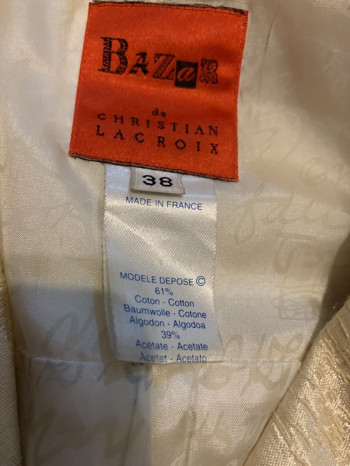 Christian Lacroix Christian Lacroix Bazar Champagne Jacquard Coat Vintage 90s Size S / US 4 / IT 40 - 10 Thumbnail
