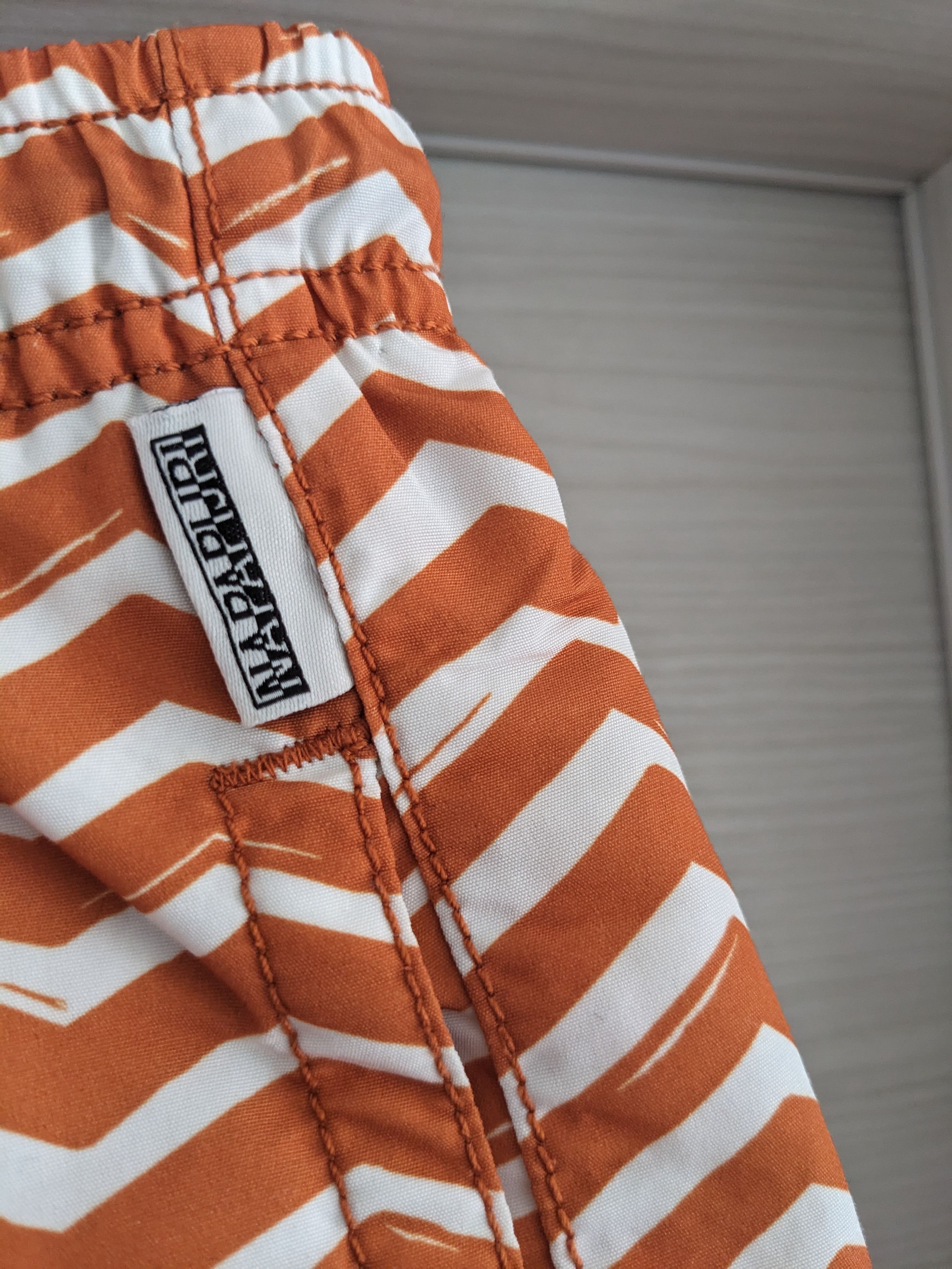 Napapijri Orange Lines Boxer Swim Trunks Size US 36 / EU 52 - 4 Thumbnail